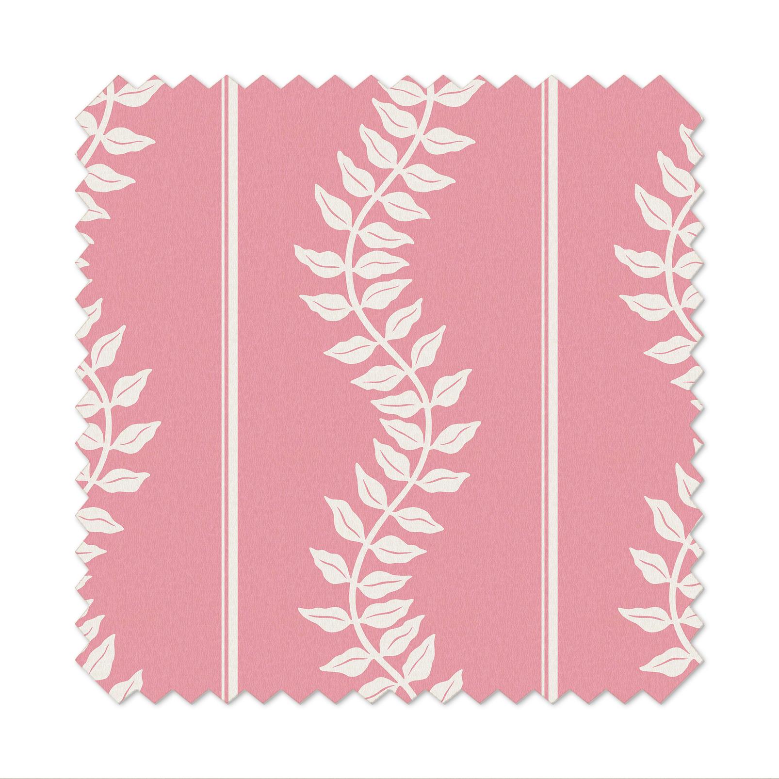 A5 Sample Laurel Leaf Stripe Pink Blackout Roller Blind - 13157194_TILE_01.jpg