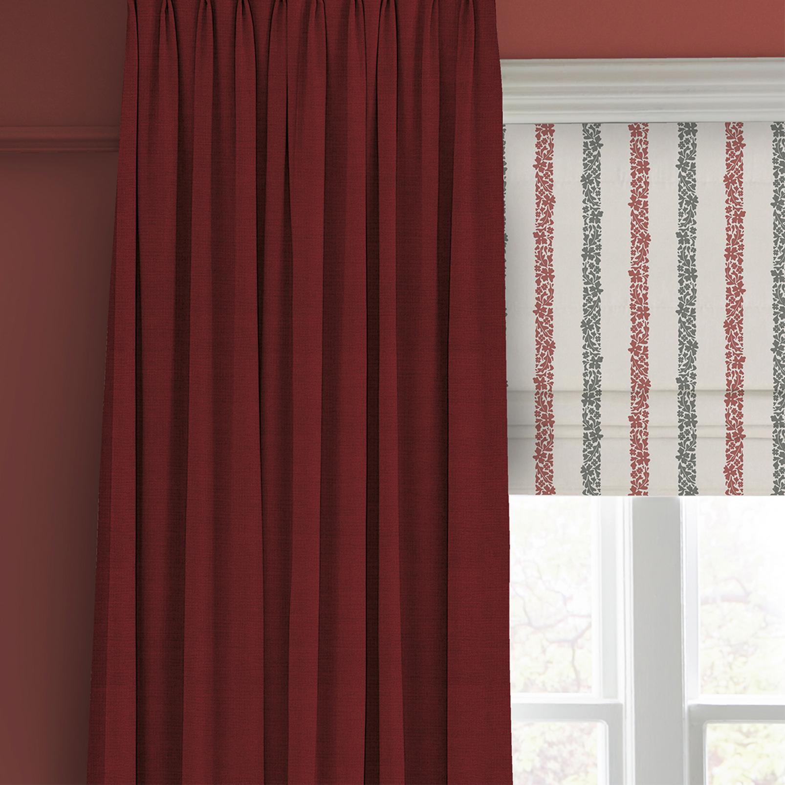 Floral Boheme Stripe Red and Green Roman Blind - 131657rom_CAMEO_01.jpg