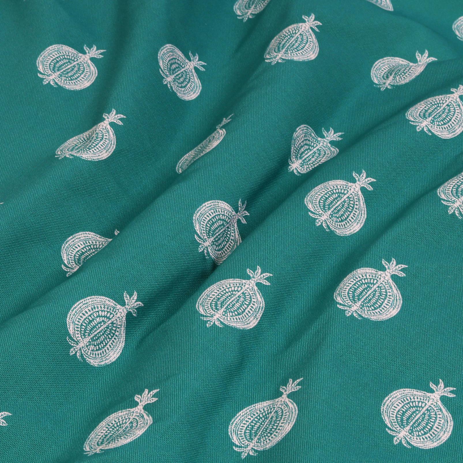 Pomegranate Motif Teal Roman Blind - 131633rom_FABRIC_01.jpg