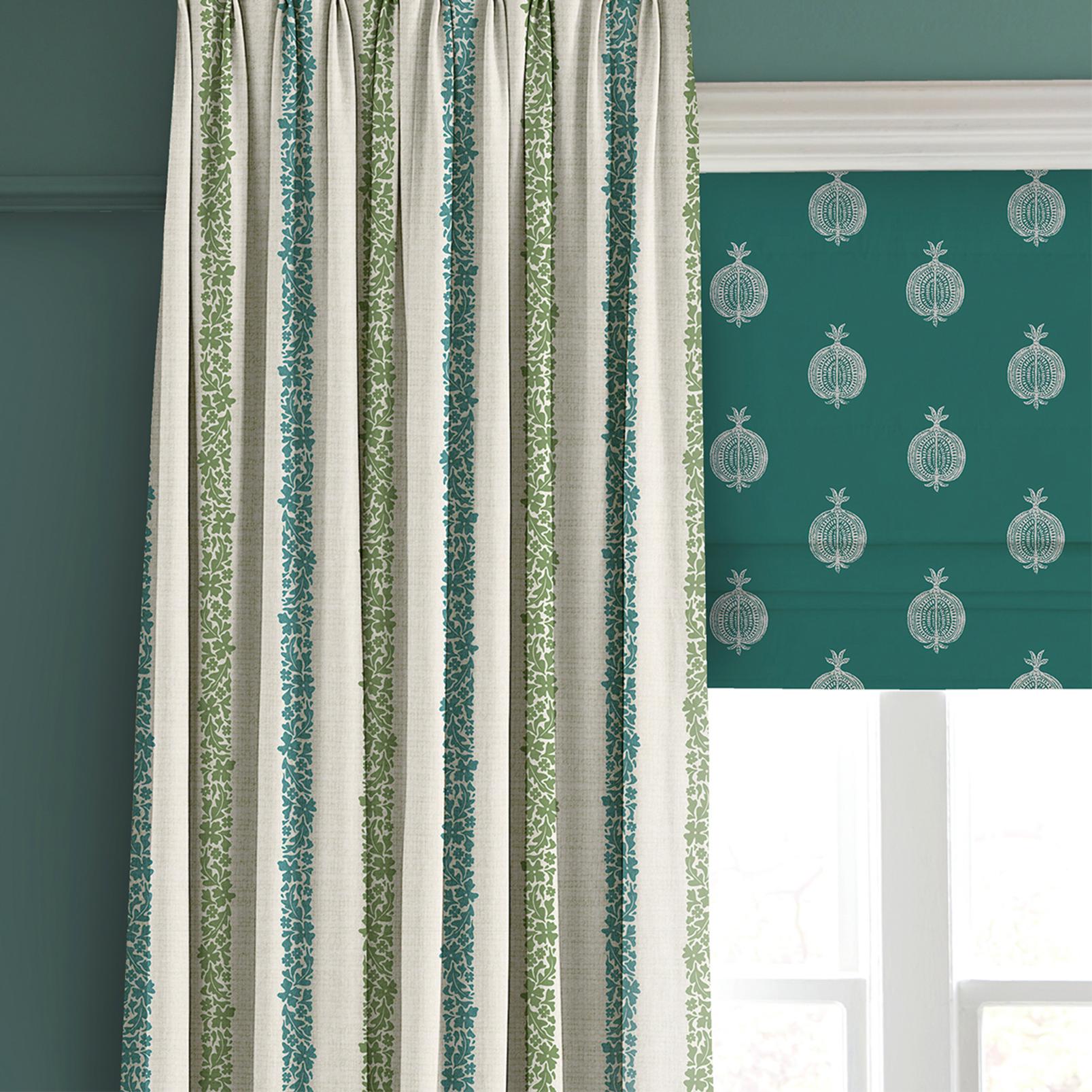 Pomegranate Motif Teal Roman Blind - 131633rom_CAMEO_01.jpg