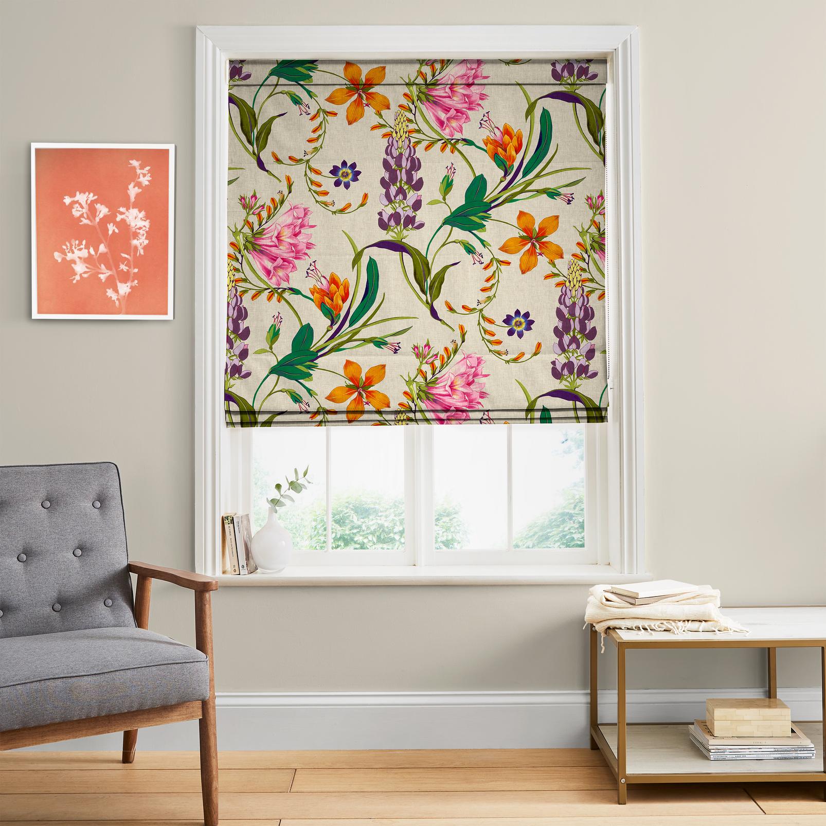Botanists Scroll Vivant Roman Blind in a Roomset