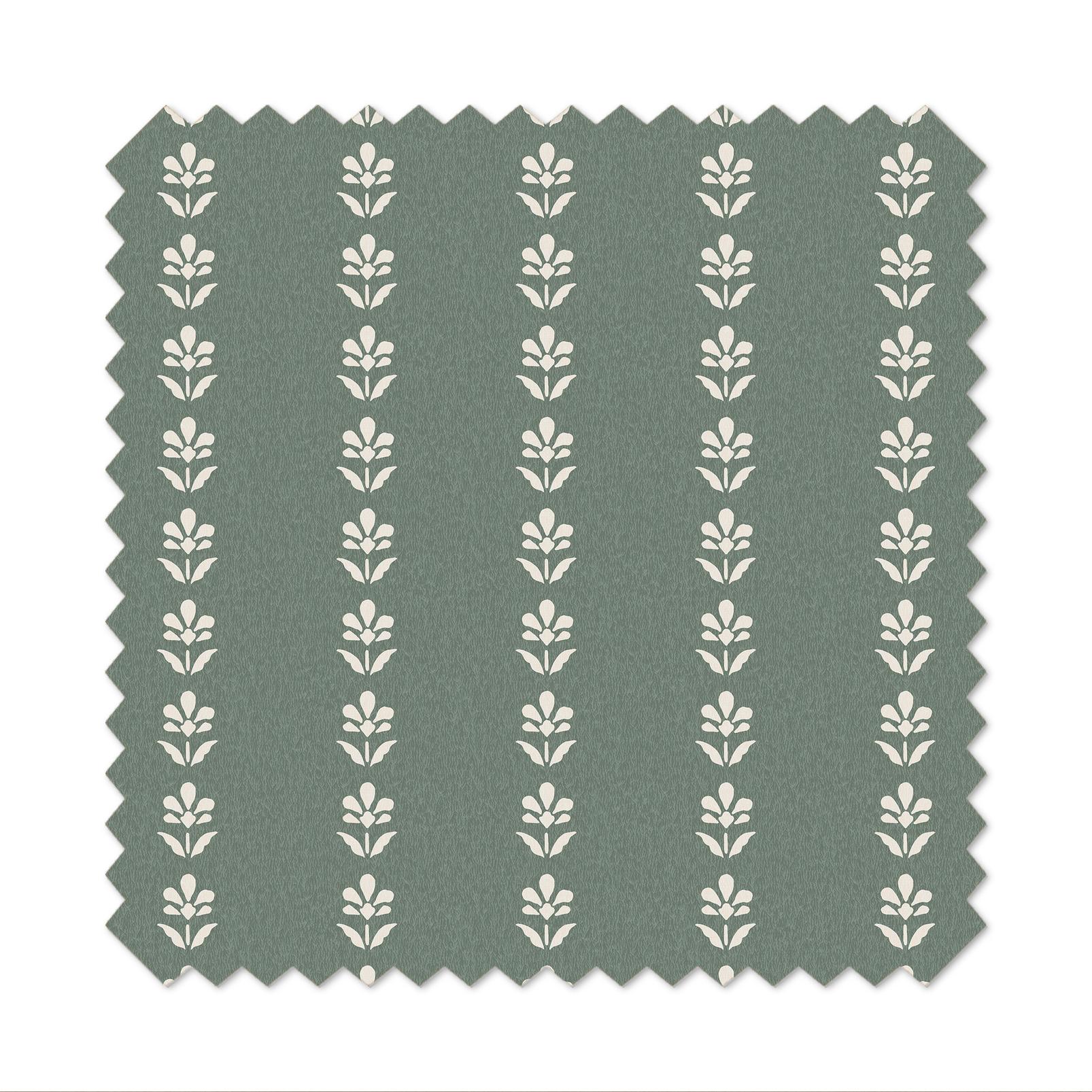 Petal Stripe Grey Green Roller Blind flatlay image