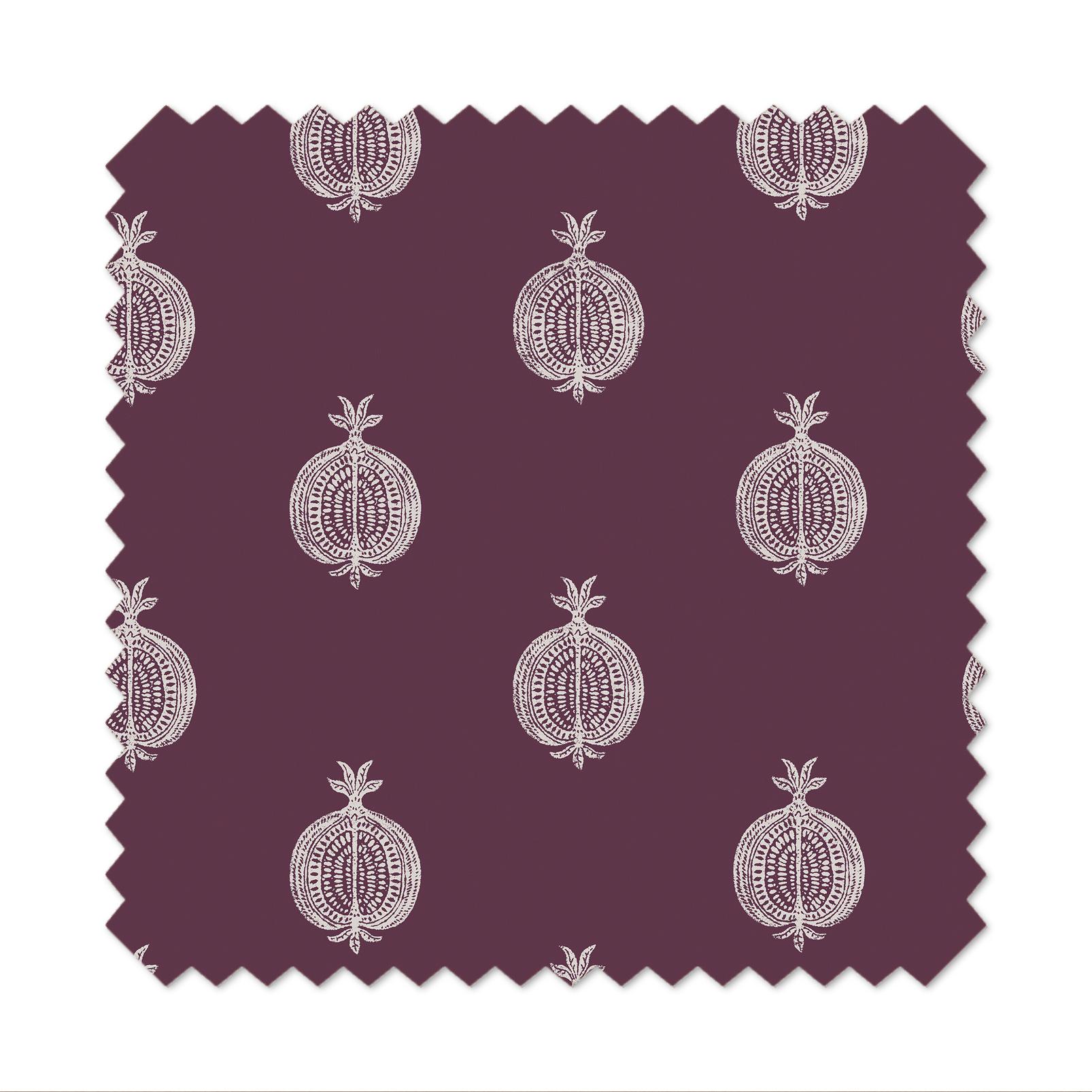 Pomegranate Motif Epoch Purple Roller Blind flatlay image