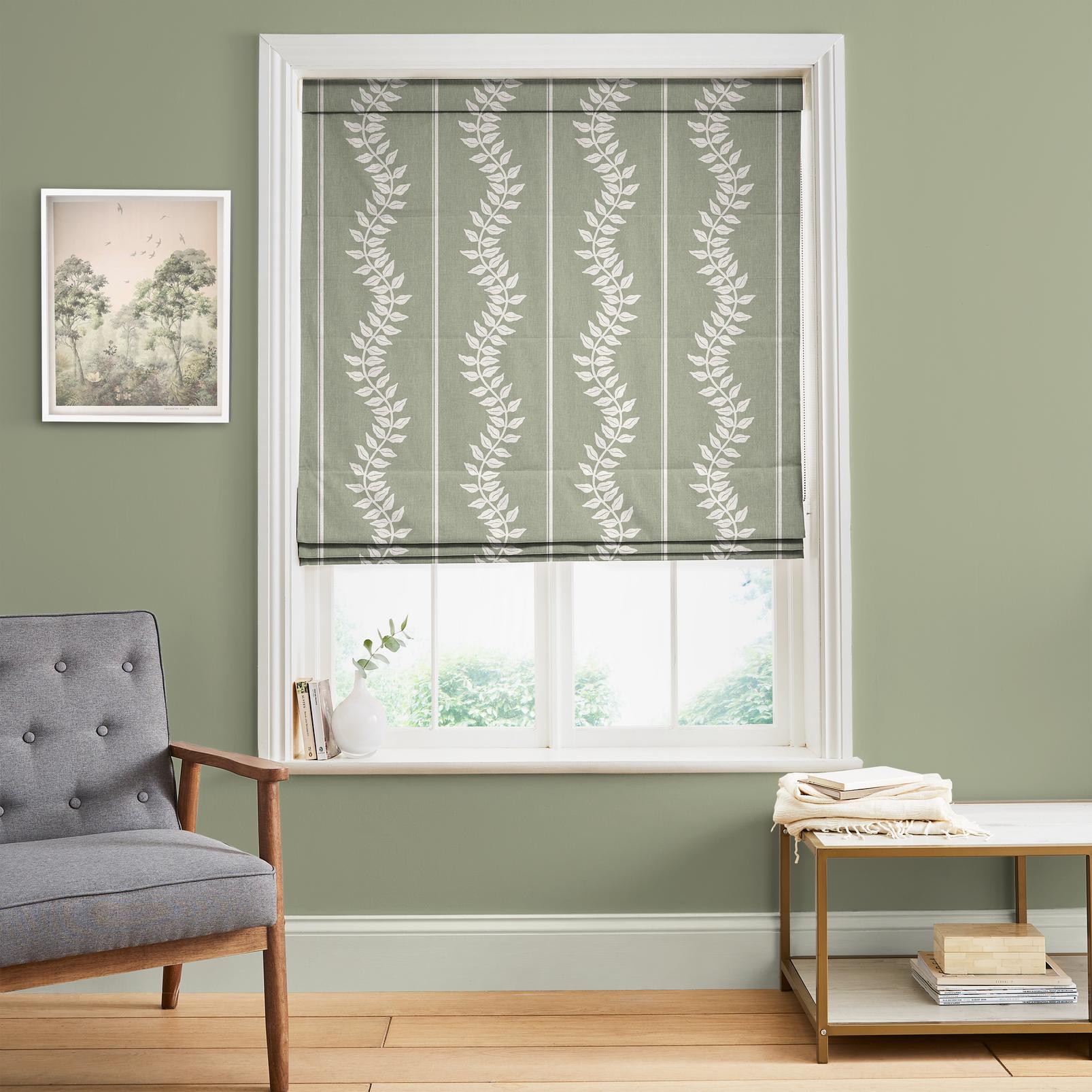 Laurel Leaf Stripe Sage Roman Blind - 131581rom_ROOMSET_01.jpg