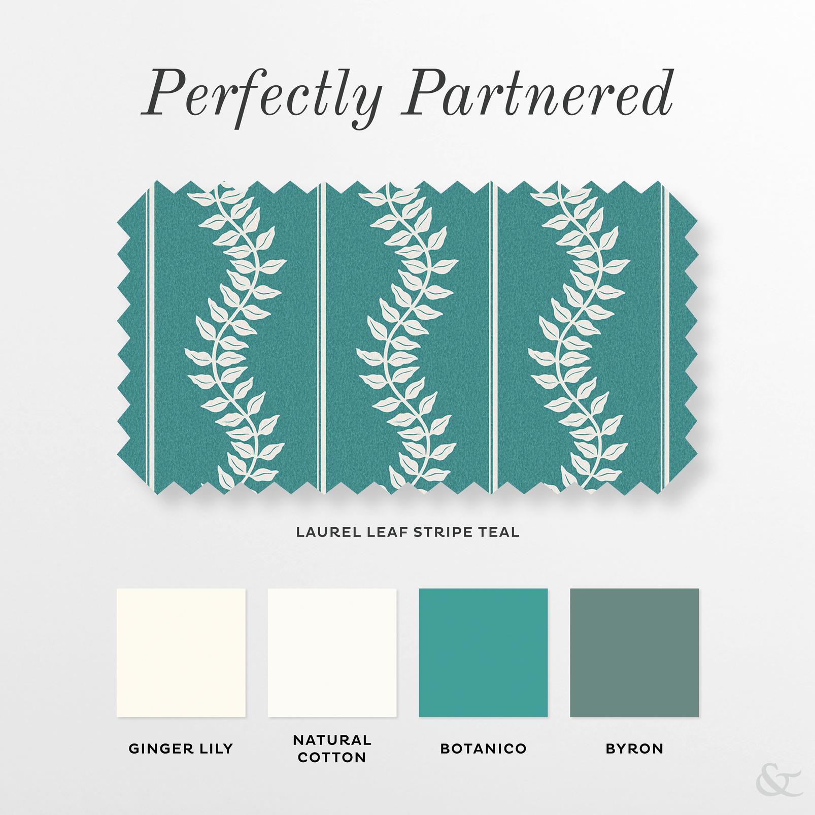 Laurel Leaf Stripe Teal Curtain - 131577cur_COORDINATES_01.jpg