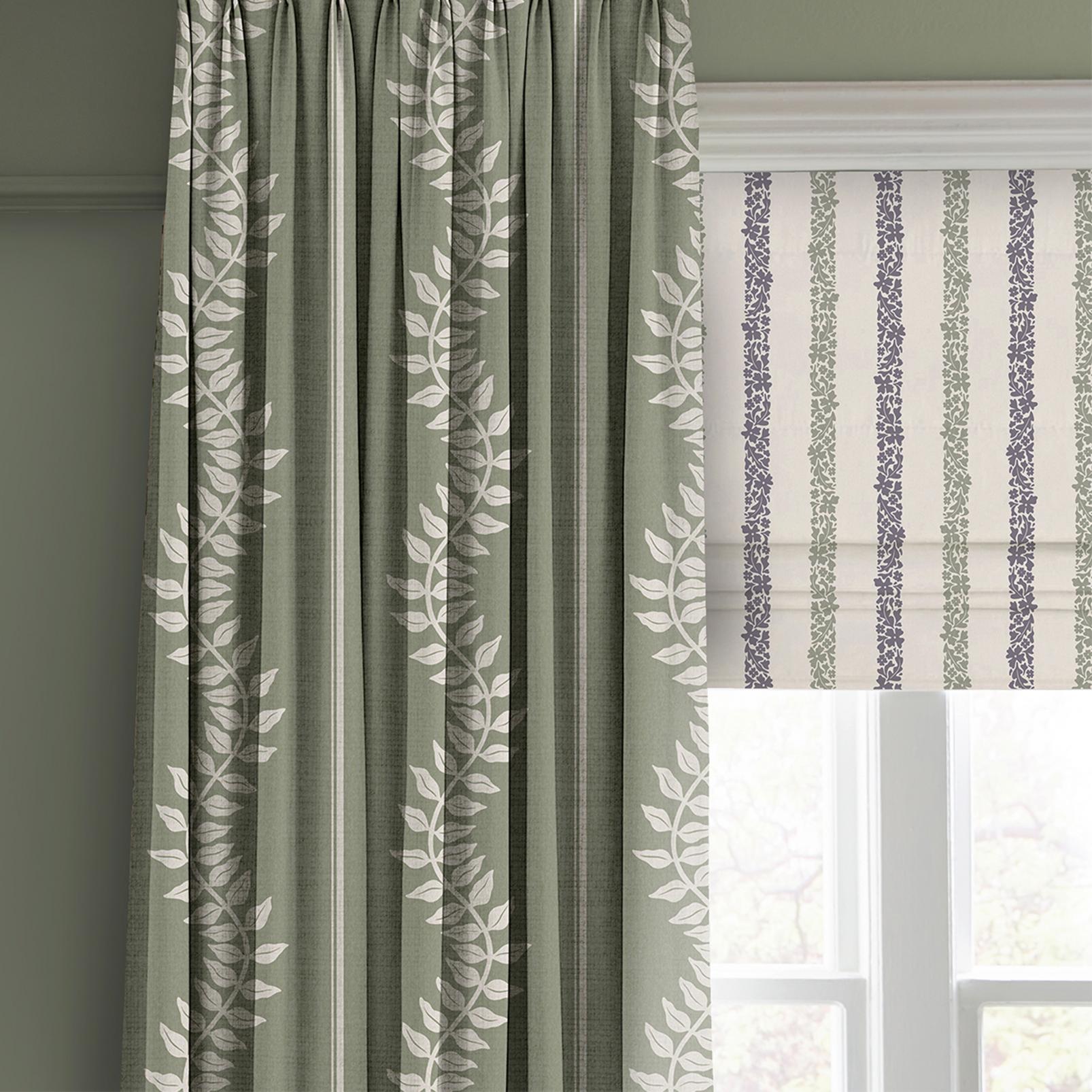 Laurel Leaf Stripe Sage Curtain - 131581cur_CAMEO_01.jpg