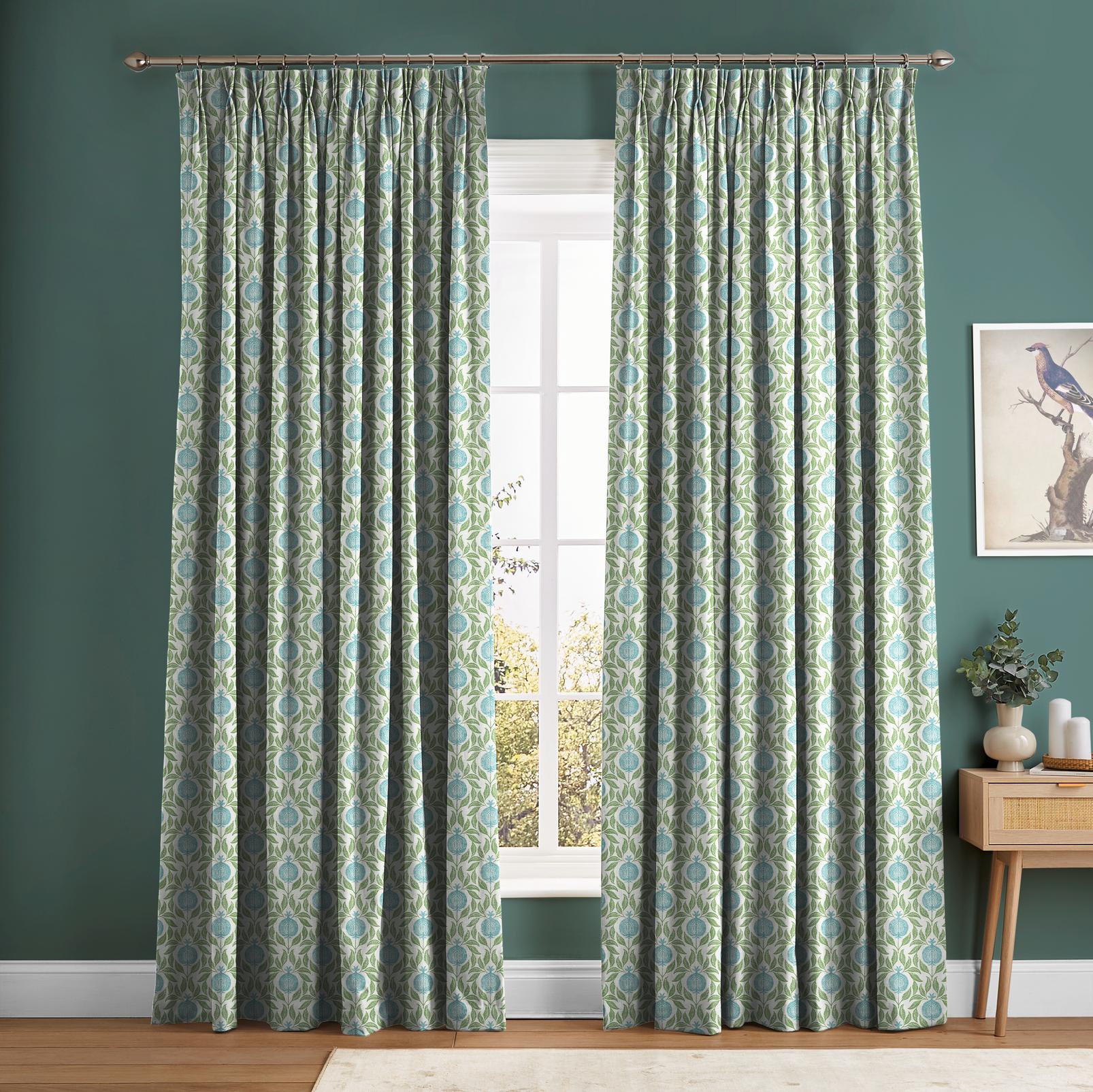 Apple of Grenada Sky Blue and Green Curtain - 131629cur_ROOMSET_01.jpg