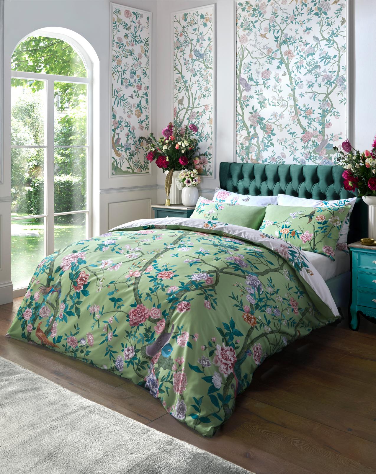 Chinoiserie Garden Green Duvet Cover Set - 130323-master_CHINOISERIE GARDEN_ROOMSET_02.jpg