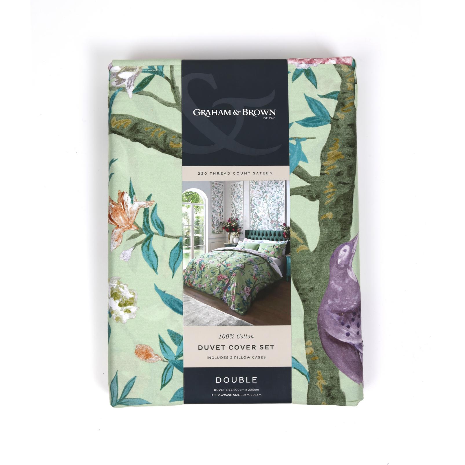 Chinoiserie Garden Green Duvet Cover Set packaging