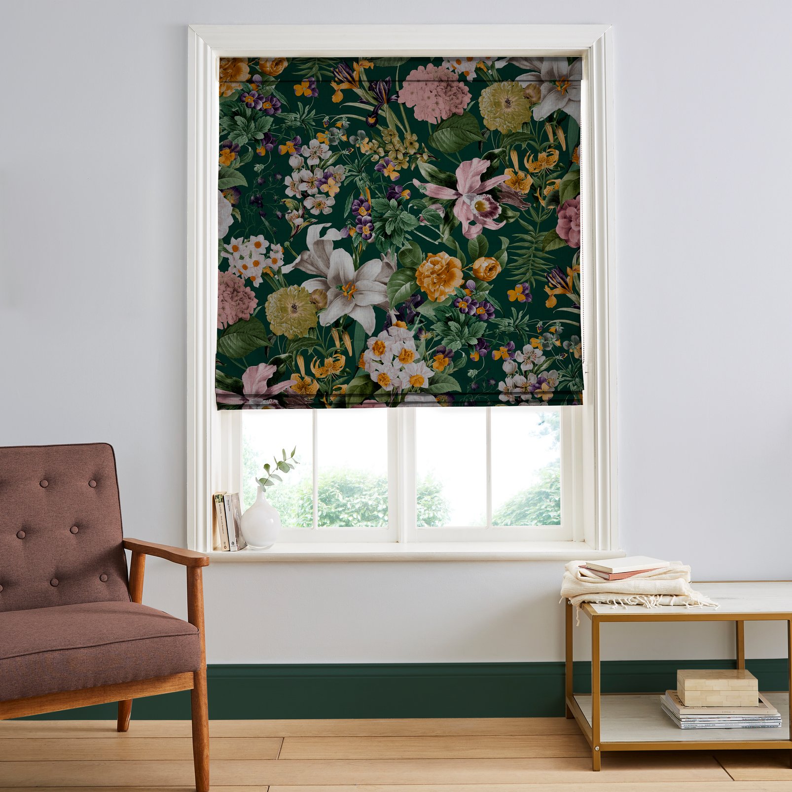 Glasshouse Flora Emerald Roman Blind - 116282rom_ROOMSET_01.jpg