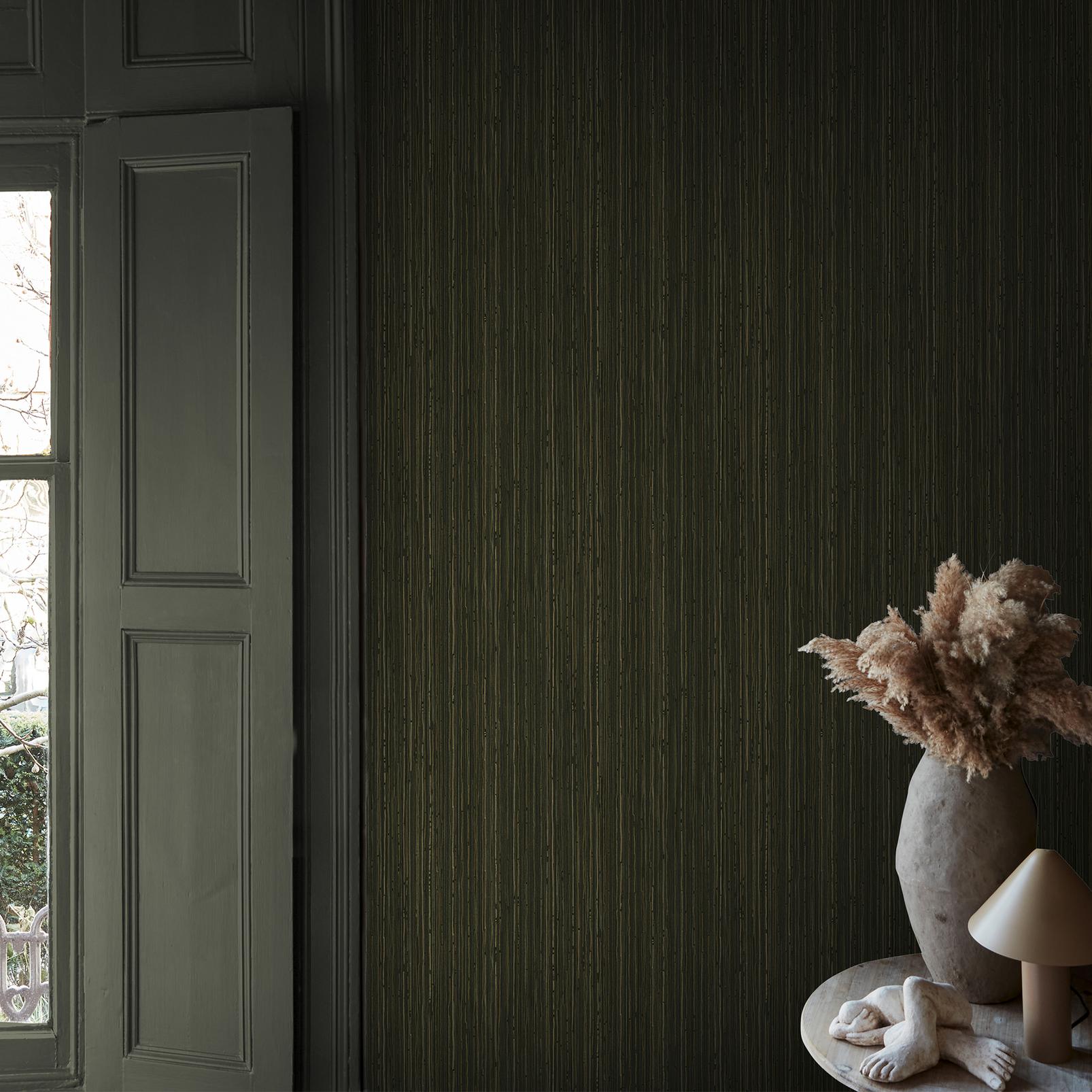 Abigail Ahern Fibre Stripe Forest Wallpaper - 140101_ROOMSET_FIBRE STRIPE FOREST SHEEN_01.jpg