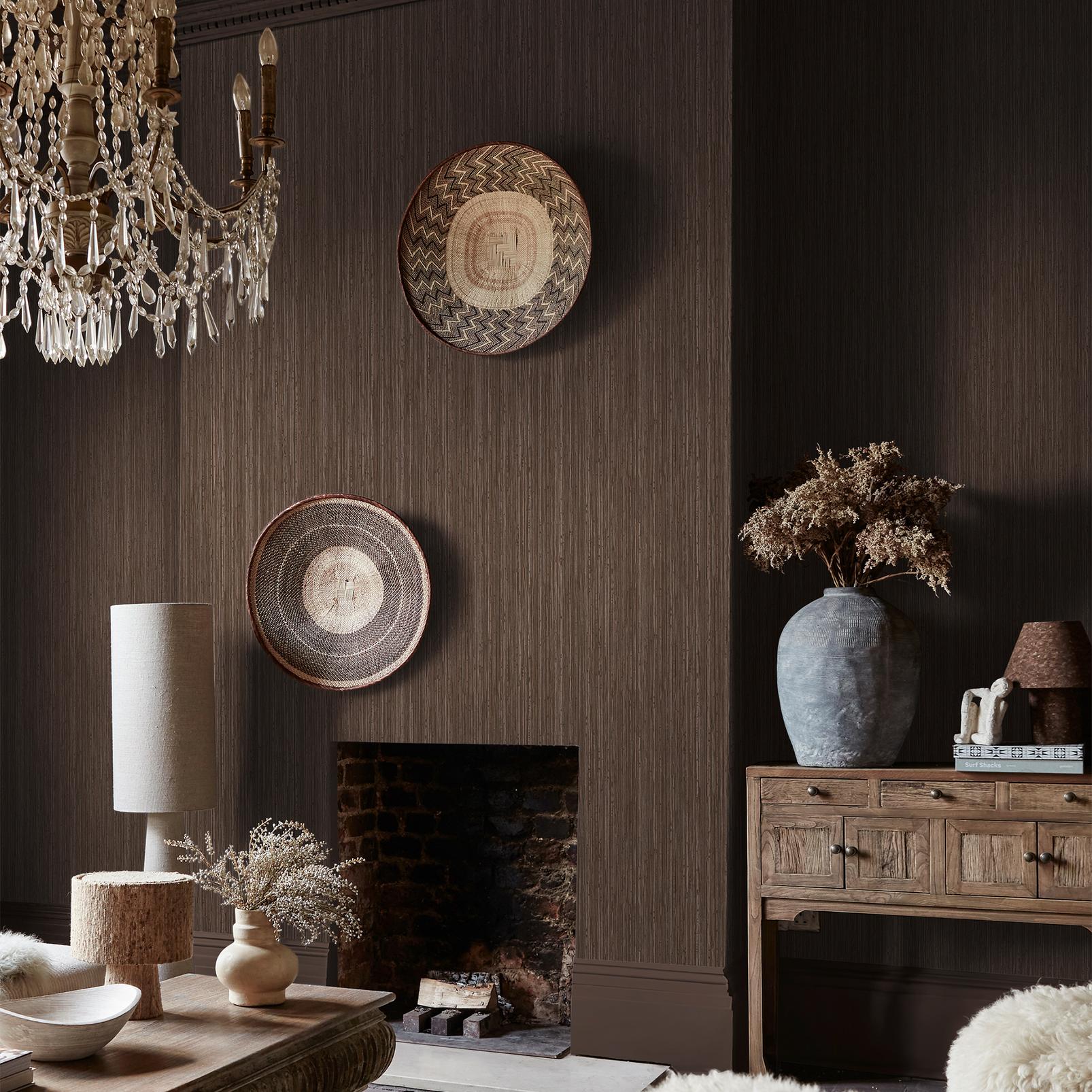 Abigail Ahern Fibre Stripe Chocolate Wallpaper - 140100_ROOMSET_FIBRE STRIPE CHCOLATE SHEEN_02.jpg