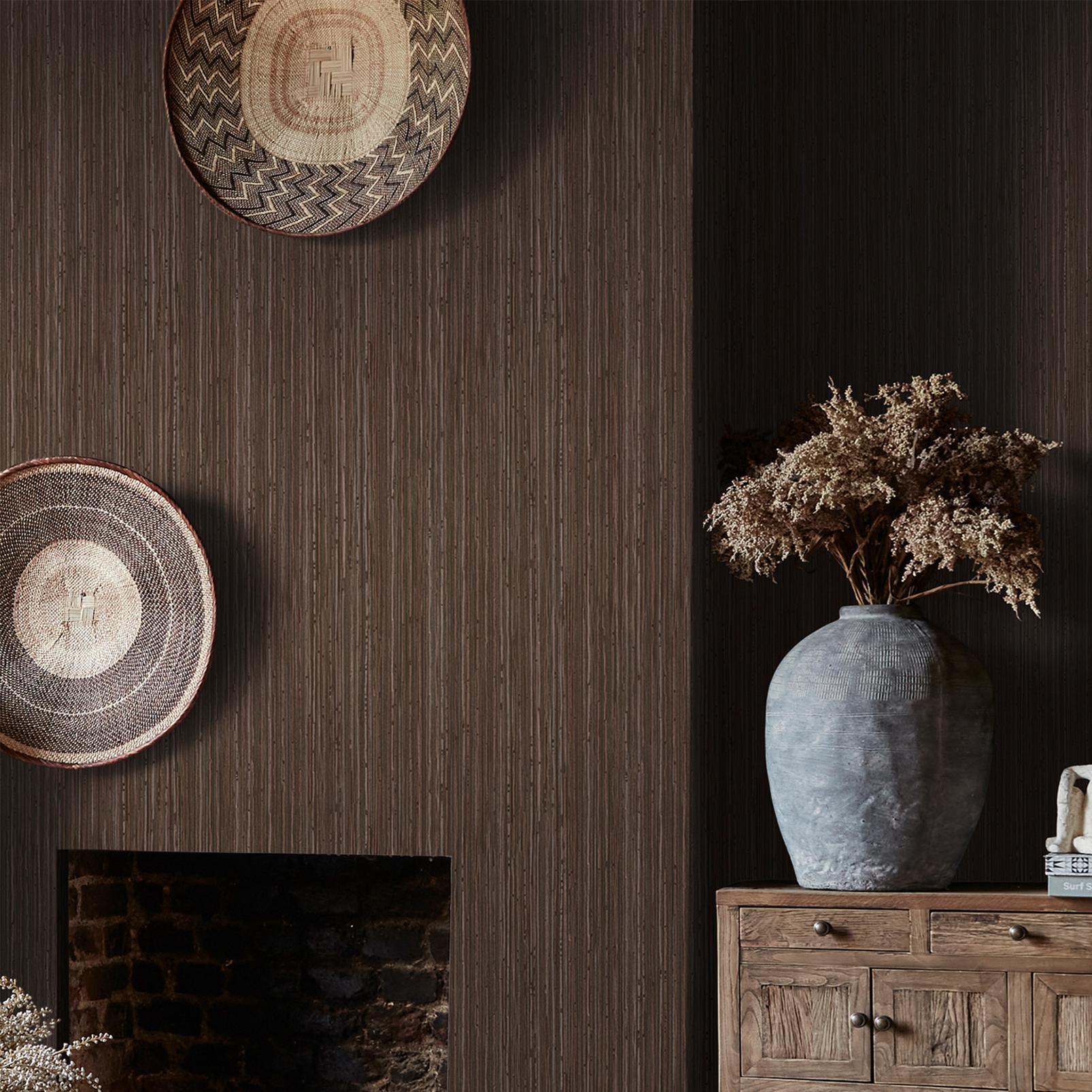 Abigail Ahern Fibre Stripe Chocolate Wallpaper - 140100_ROOMSET_FIBRE STRIPE CHCOLATE SHEEN_01.jpg