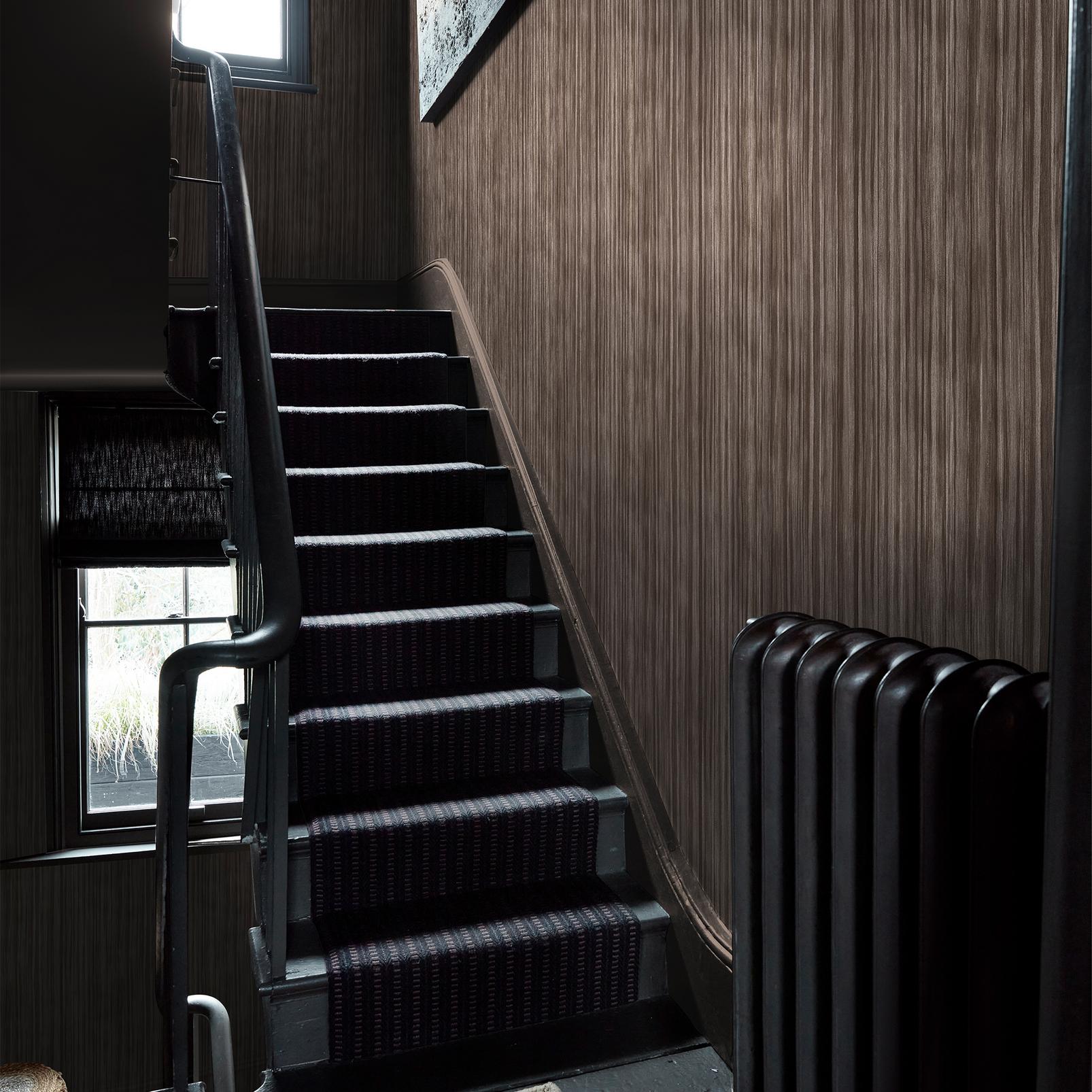 Abigail Ahern Linear Luxe Deep Greige Wallpaper - 140097_ROOMSET_LINEAR LUXE DEEP GREIGE SHEEN_01.jpg