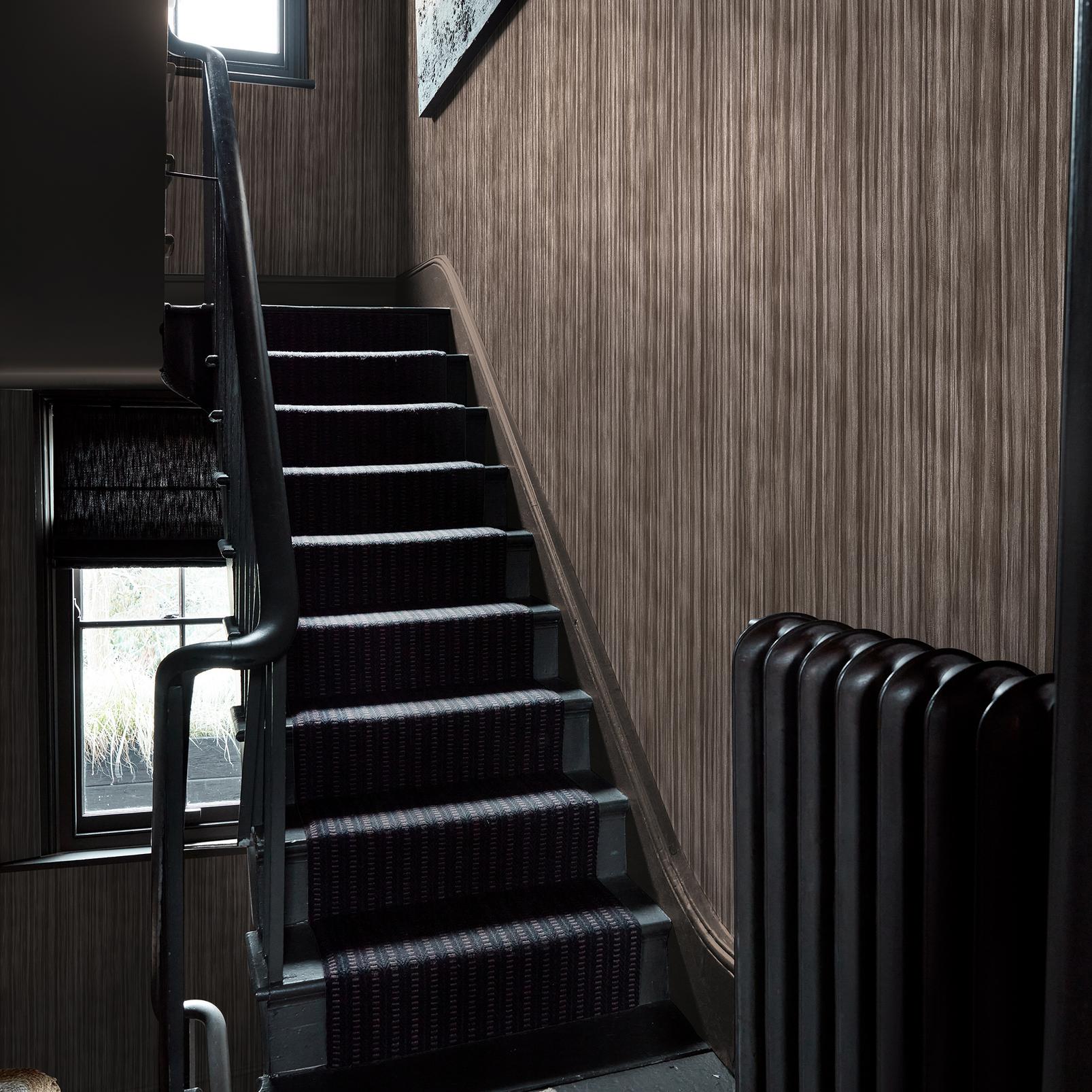 Abigail Ahern Linear Luxe Deep Greige Wallpaper - 140097_ROOMSET_LINEAR LUXE DEEP GREIGE SHEEN_01.jpg