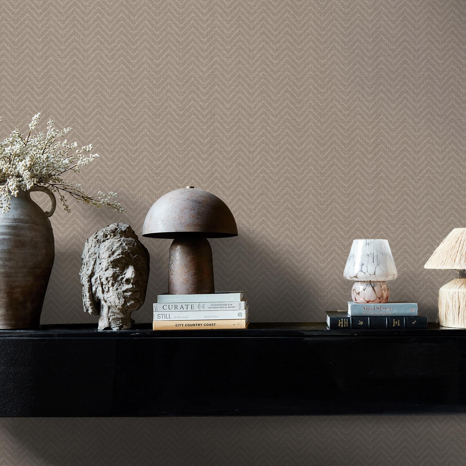 Abigail Ahern Herringbone Weave Praline Wallpaper - 140089_ROOMSET_HERRINGBONE WEAVE PRALINE_02.jpg