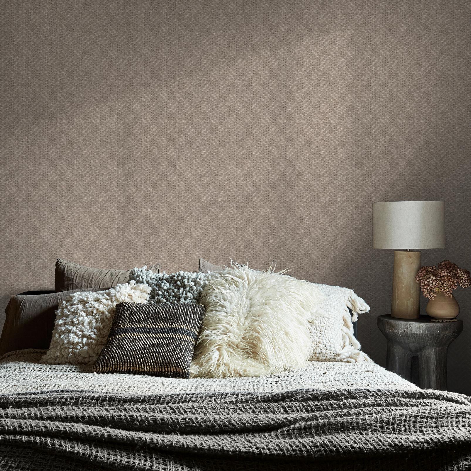 Abigail Ahern Herringbone Weave Praline Wallpaper - 140089_ROOMSET_HERRINGBONE WEAVE PRALINE_01.jpg