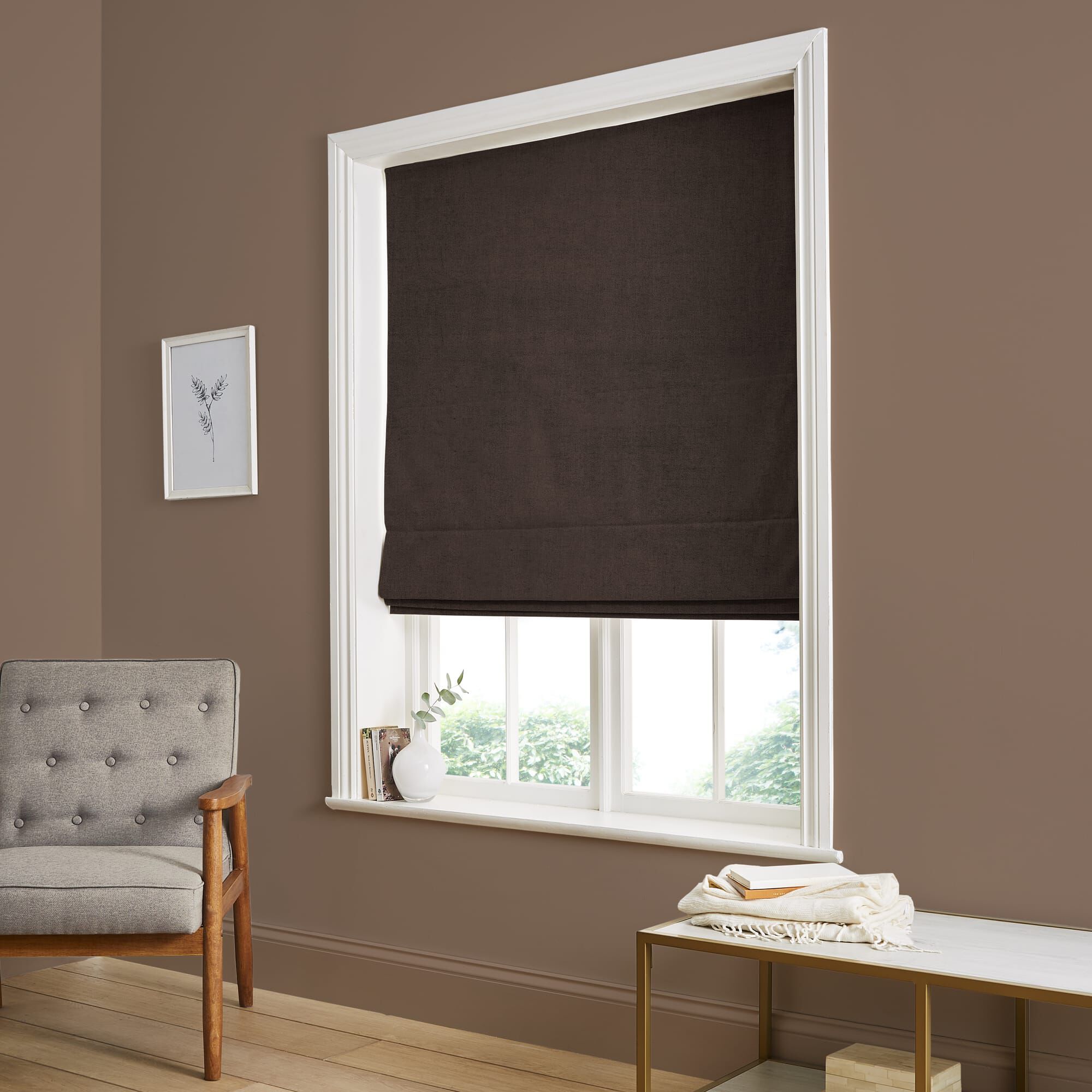 Serenity Deep Amber Roman Blind