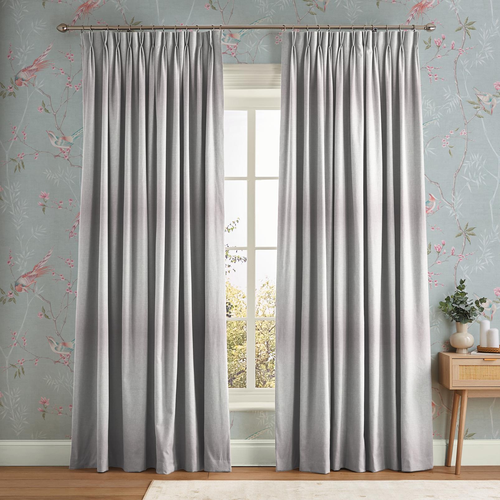 Ethereal Pearl Curtain in a Roomset