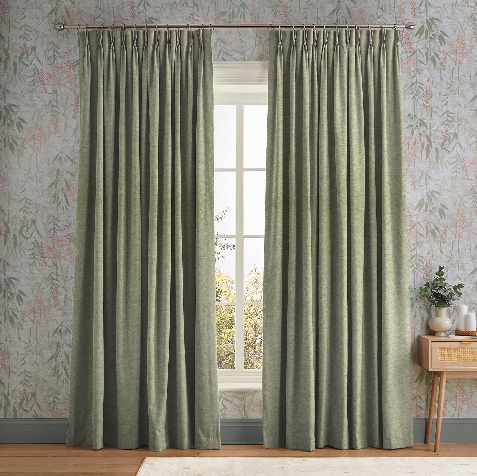 Anqa Sage Curtain in a Roomset