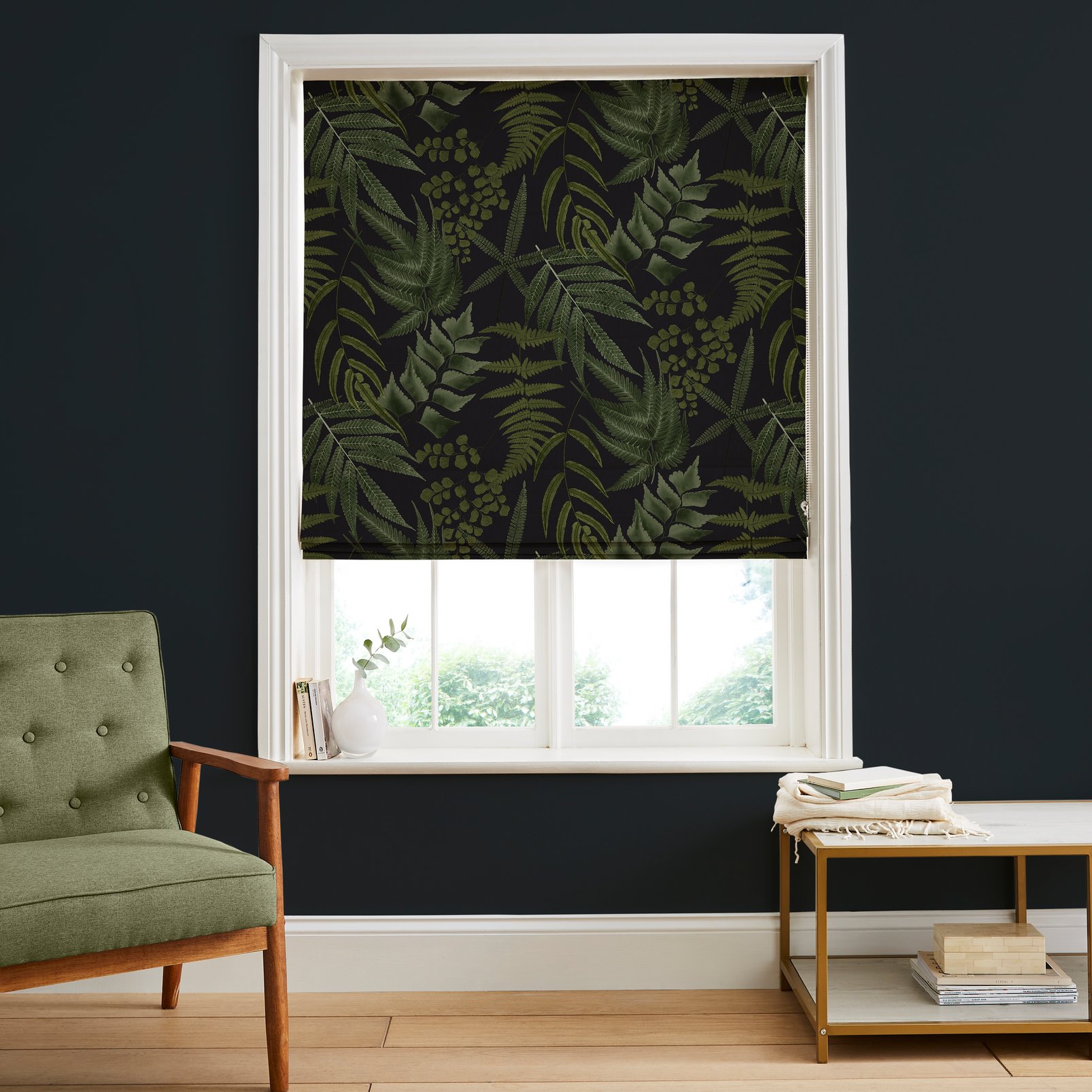 Midsummer Fern Black Roman Blind - 116290rom_ROOMSET_01.jpg