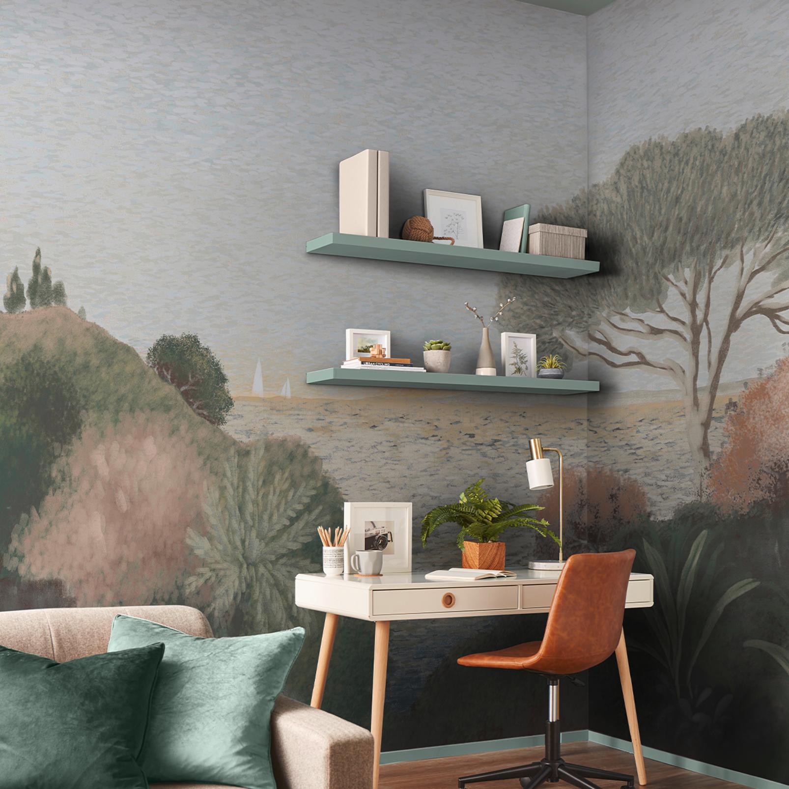 Coastal Horizon Green Muted Pinks Bespoke Mural - 142159_ROOMSET_01.jpg