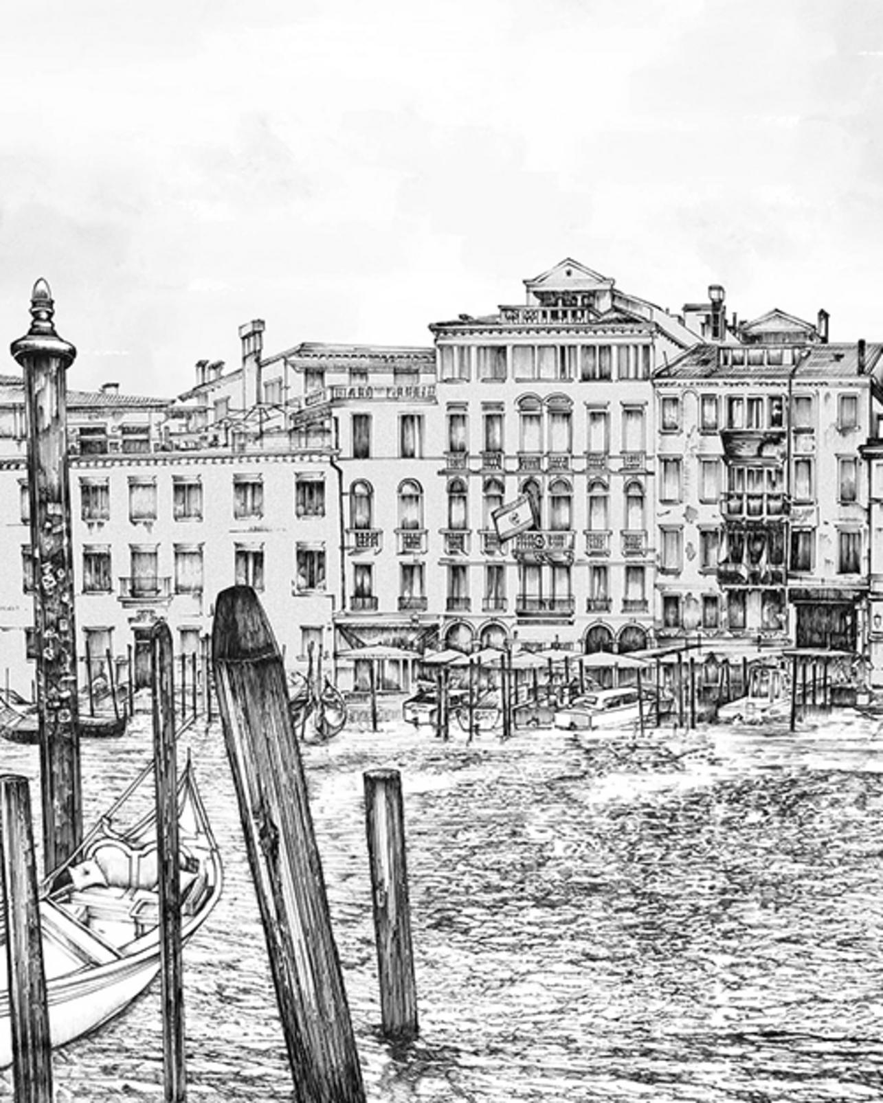 Old Venezia Etching Panoramic Bespoke Mural - 140451_MAINTILE_01.jpg