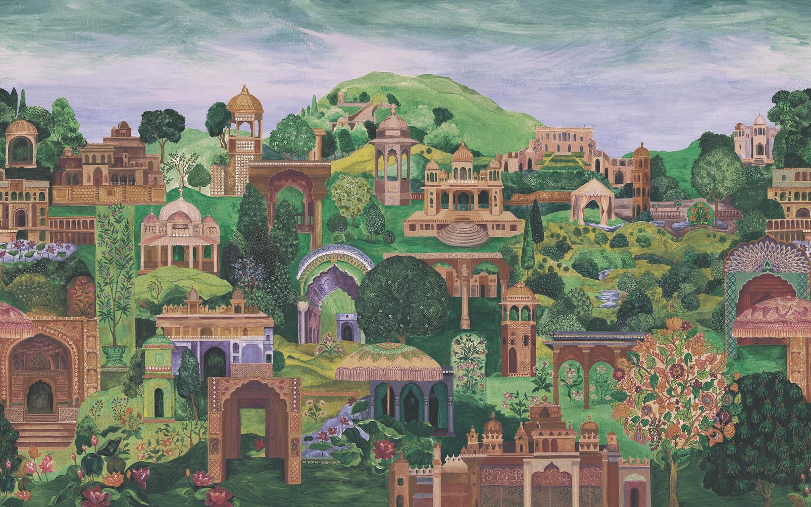 The Lost City Multicolour Bespoke Mural design