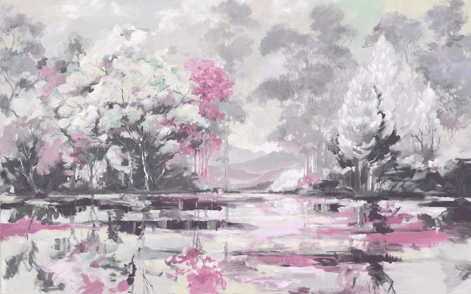 Painterlily Lake Pink Bespoke Mural - 142213_MAINTILE_01.jpg