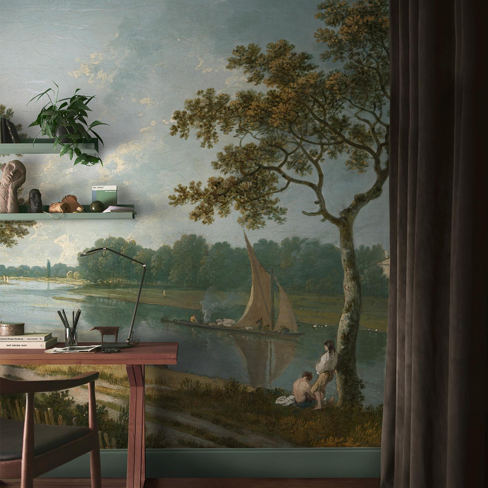 The Thames near Marble Hill Twickenham Bespoke Mural - 142460_ROOMSET_01.jpg