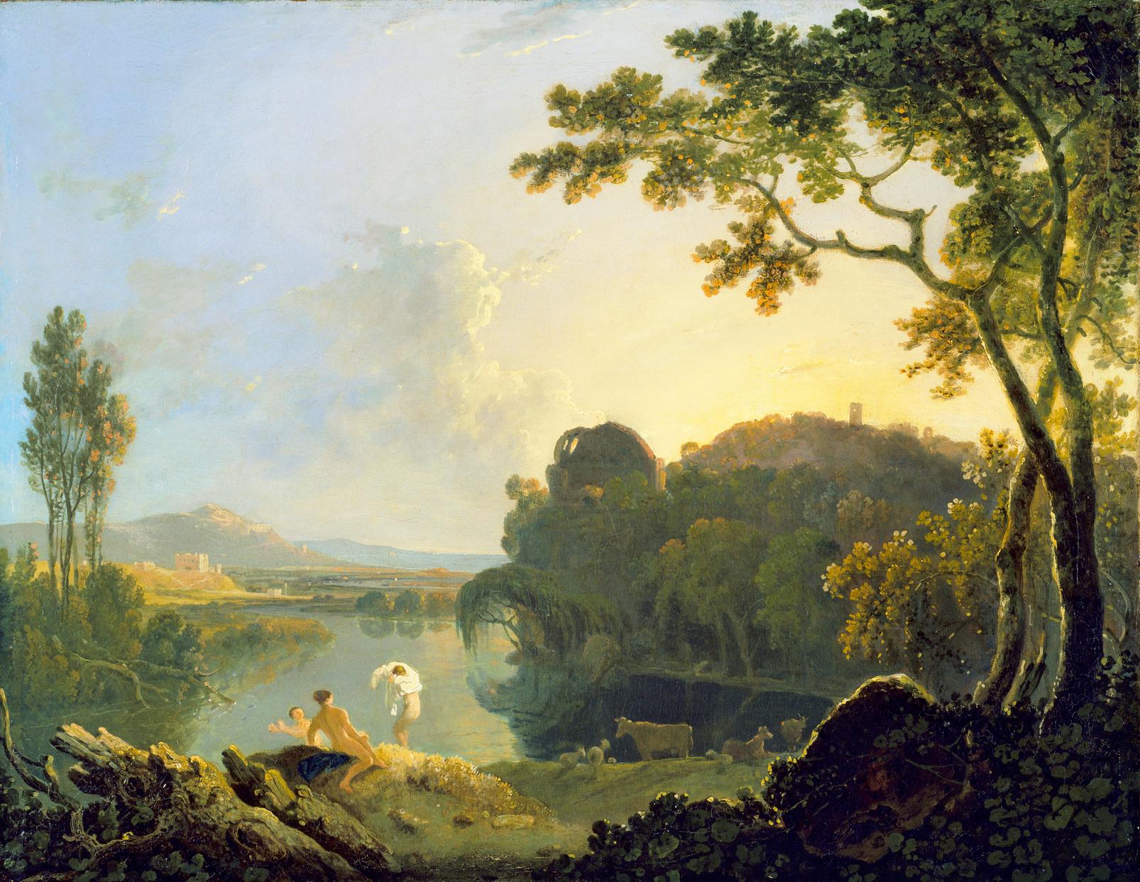 Landscape with Bathers, Cattle and Ruin Bespoke Mural - 142433_MAINTILE_01.jpg