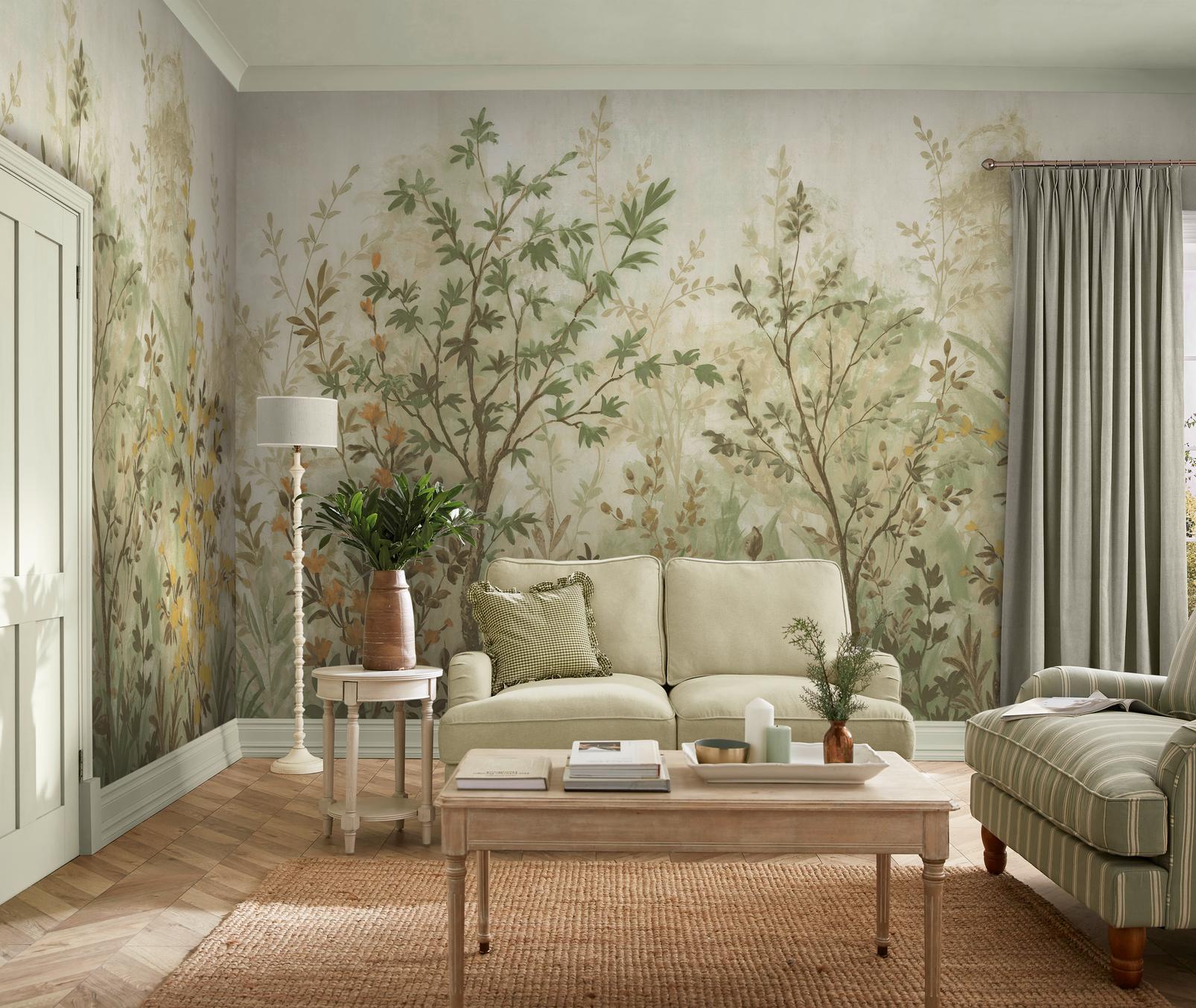 Forest in Bloom Sage Bespoke Mural - 143002_ROOMSET_01.jpg