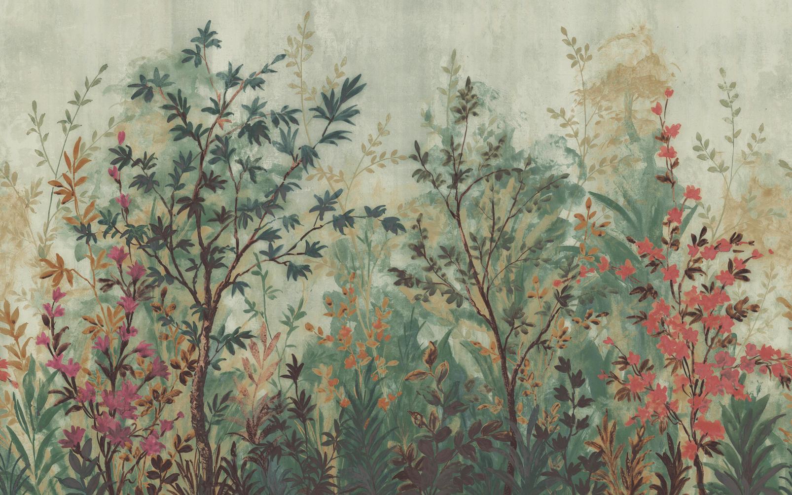 Forest in Bloom Evergreen Bespoke Mural design