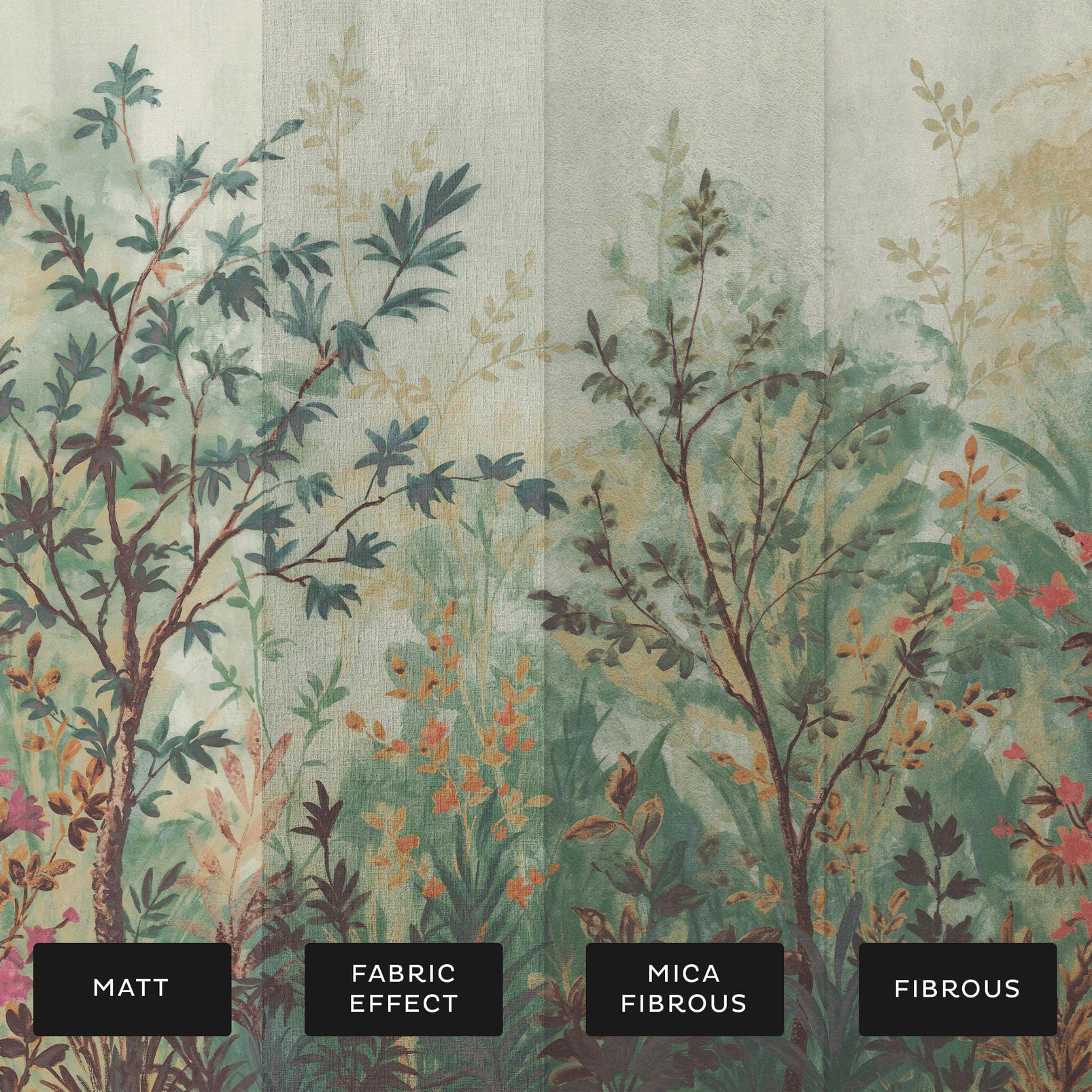 Forest in Bloom Evergreen Bespoke Mural substrate information