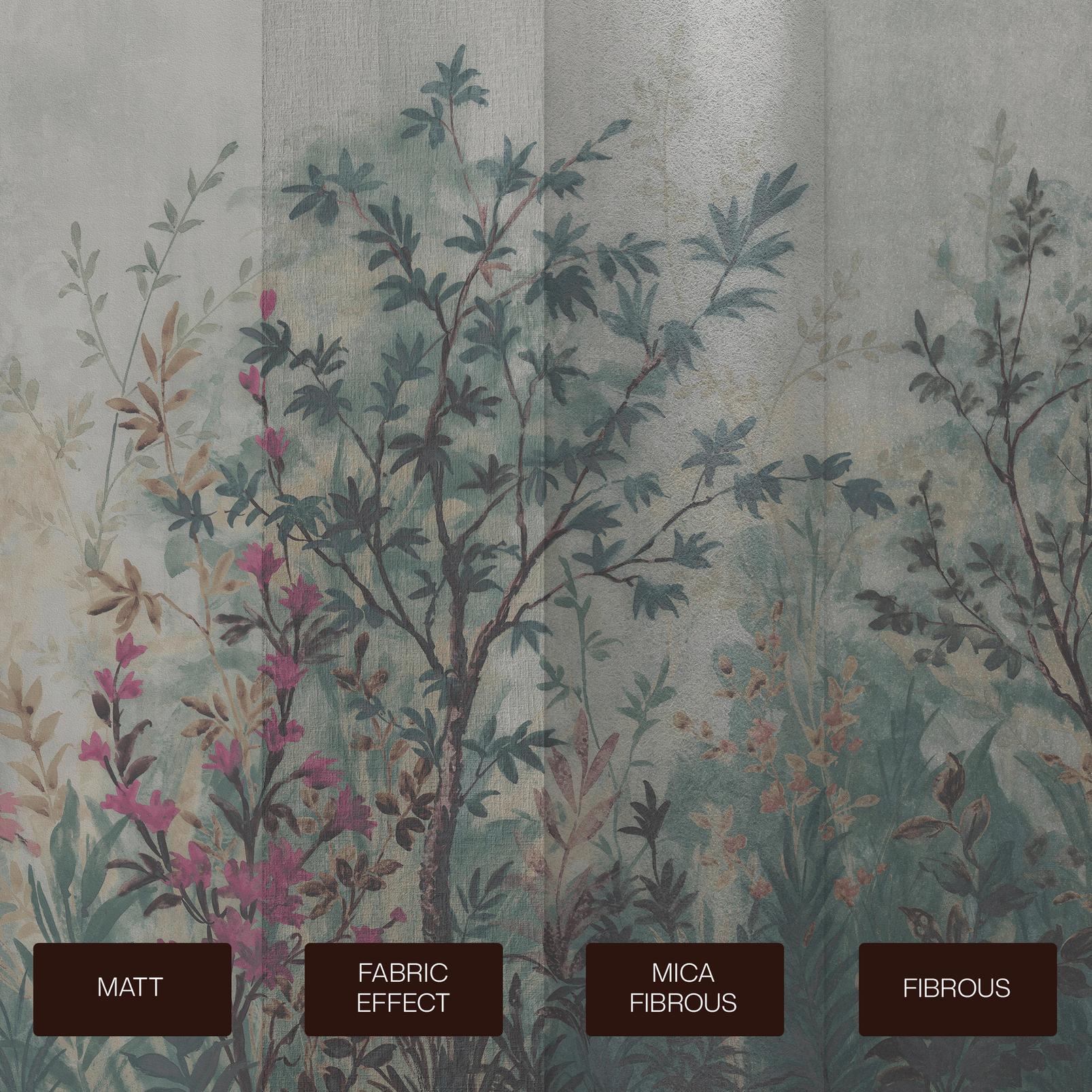 Forest in Bloom Teal & Pink Bespoke Mural - 142993_SUBSTRATE_01.jpg