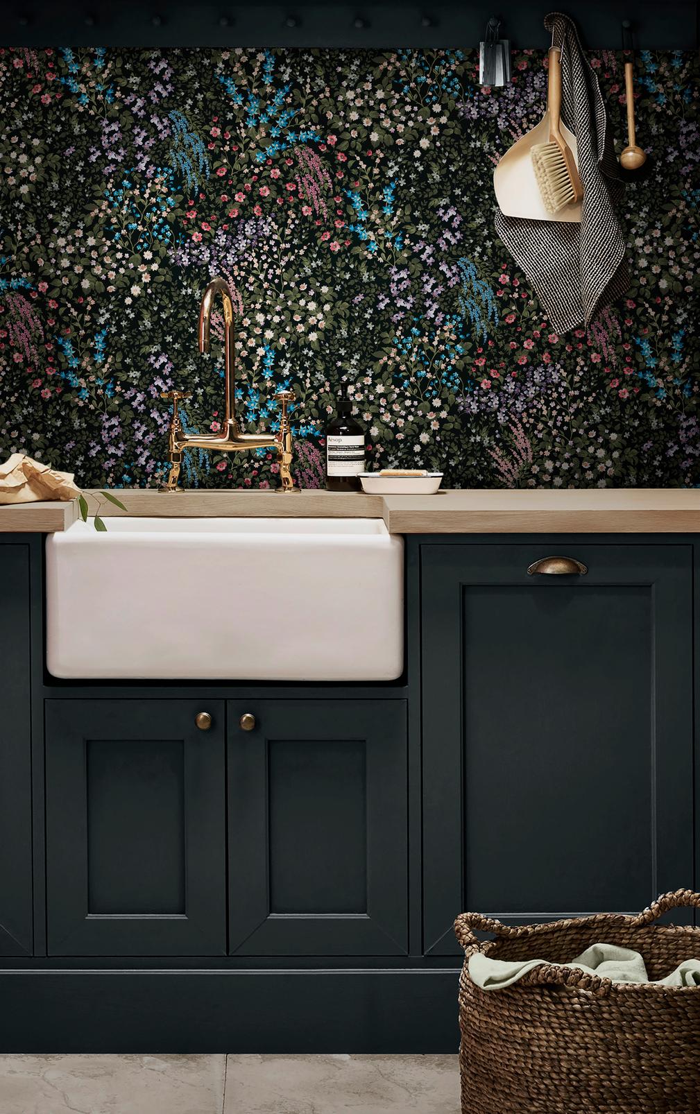 Painterly Flora Black Wallpaper - 142351_ROOMSET_01.jpg