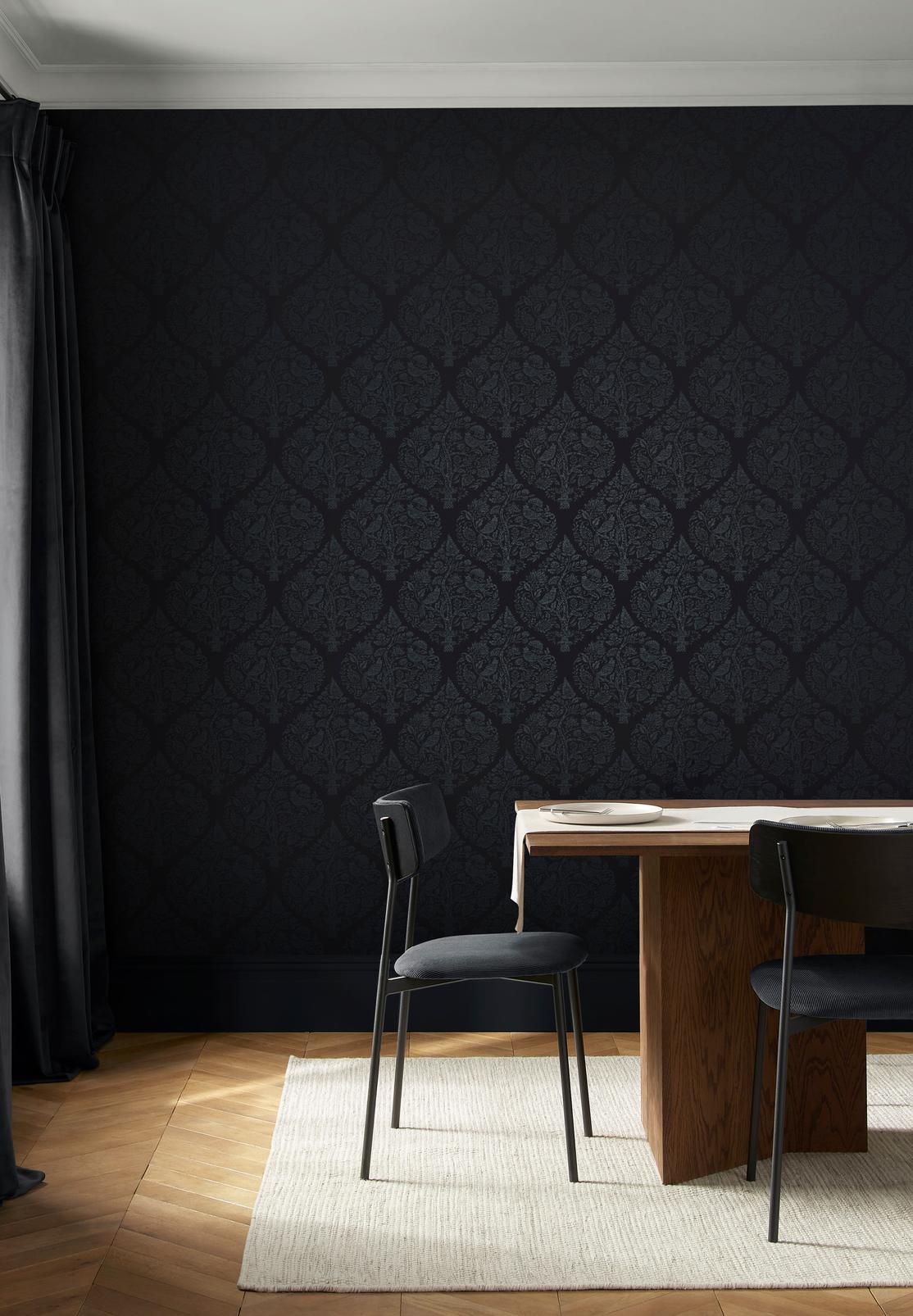 Woodland Fable Navy Wallpaper - 142059_ROOMSET_01.jpg