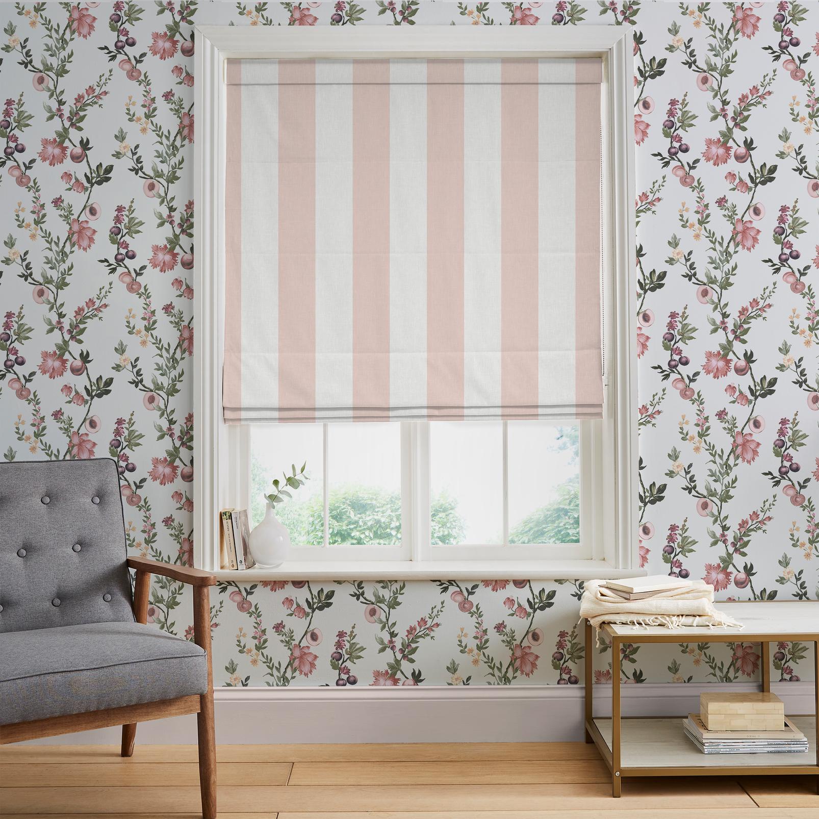 Équilibre Stripe Pink Roman Blind - 142558rom_ROOMSET_01.jpg
