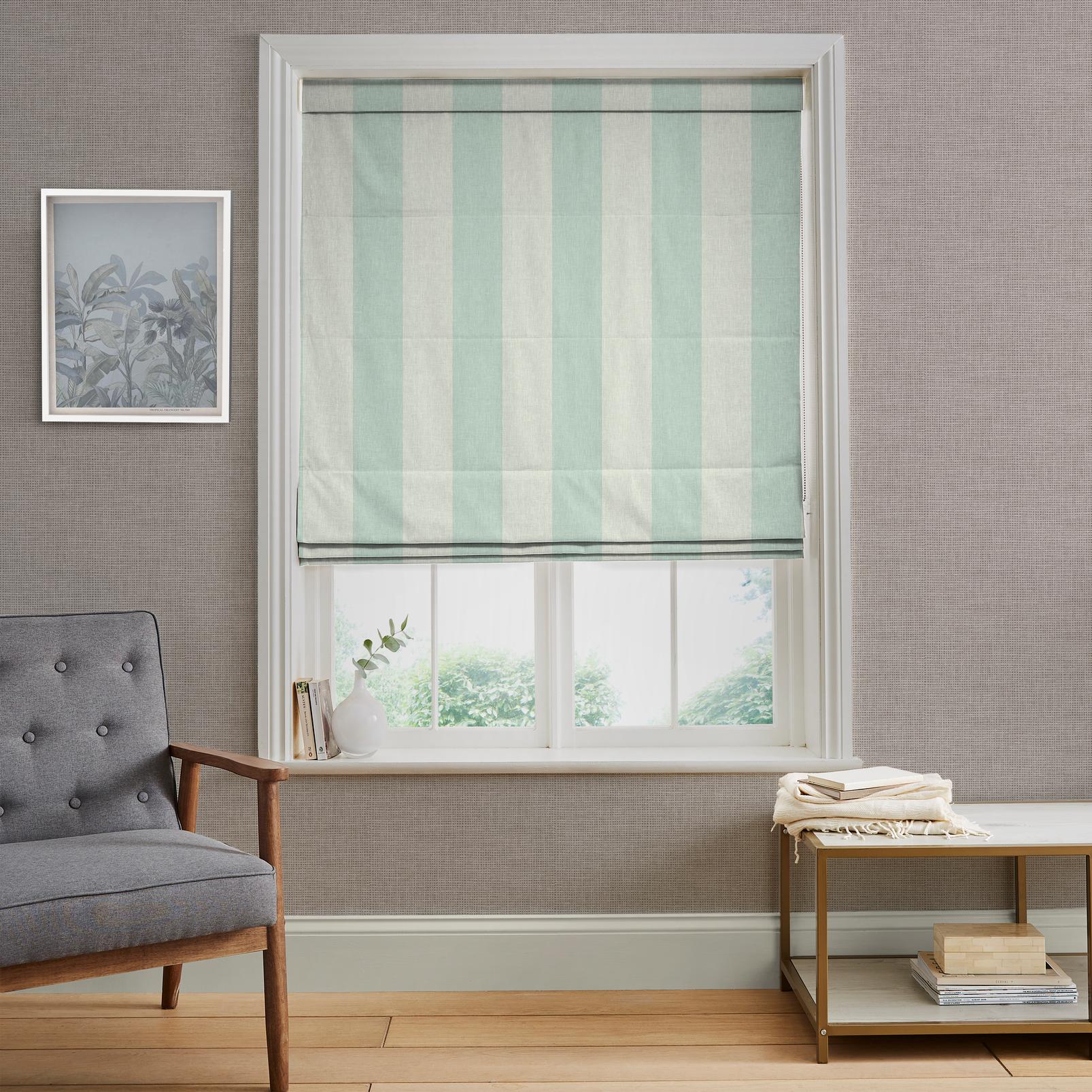 Équilibre Stripe Light Blue Roman Blind - 142661rom_ROOMSET_01.jpg