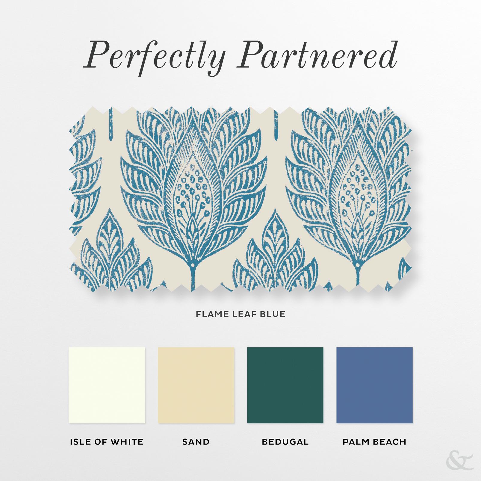 Flame Leaf Blue Roller Blind - 142582rol_COORDINATES_01.jpg