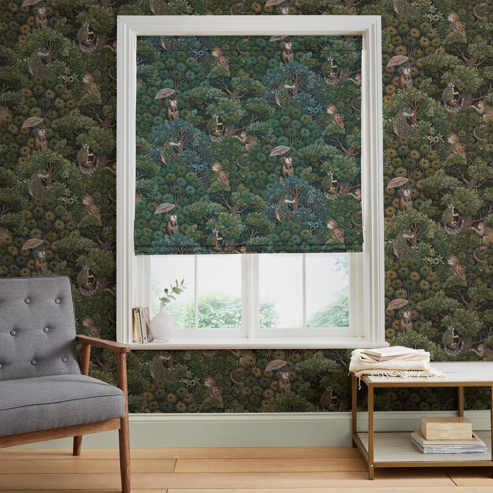 Treetop Troop Green Roman Blind - 142553rom_ROOMSET_01.jpg