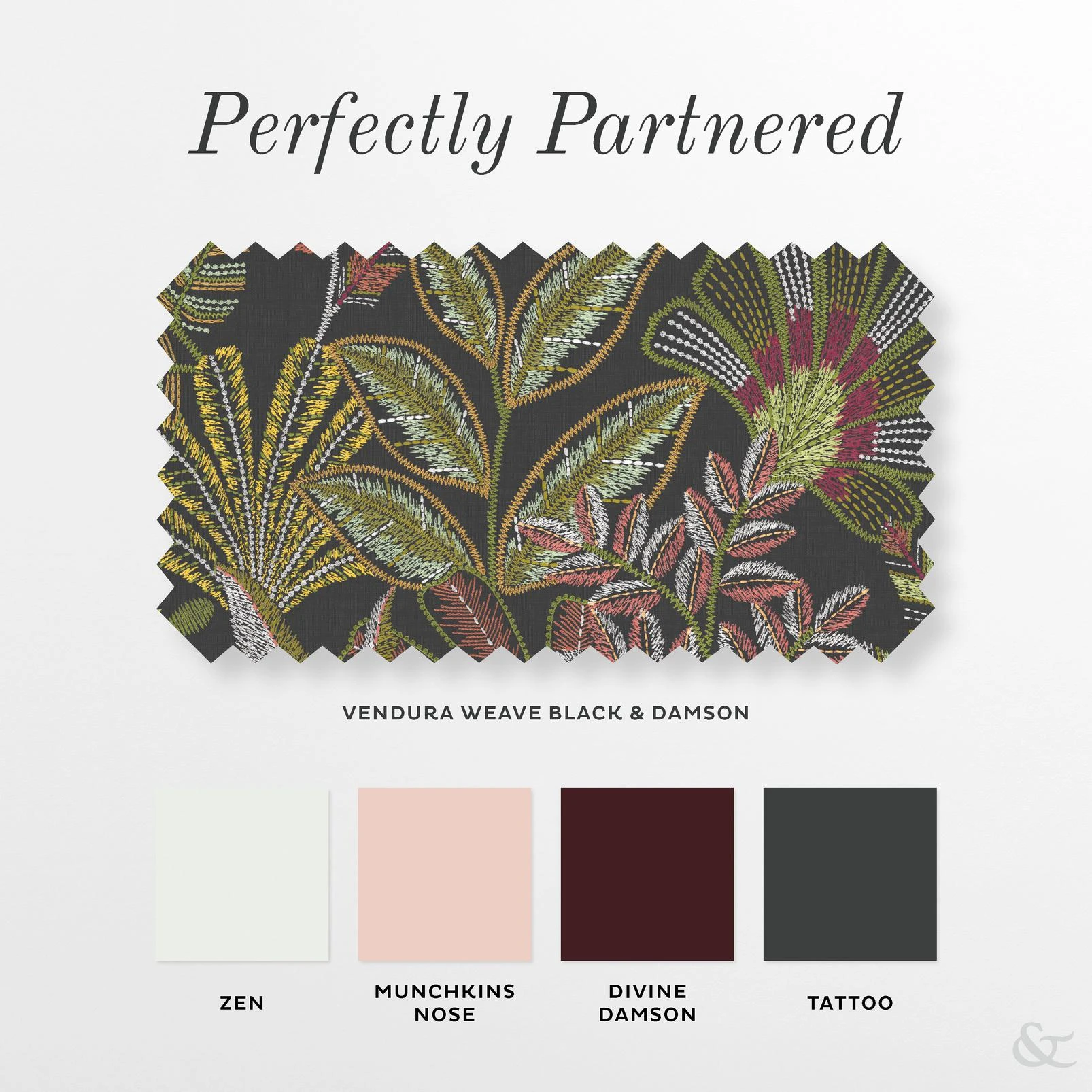 Vendura Weave Black & Damson Curtain - 142567cur_COORDINATES_01.jpg