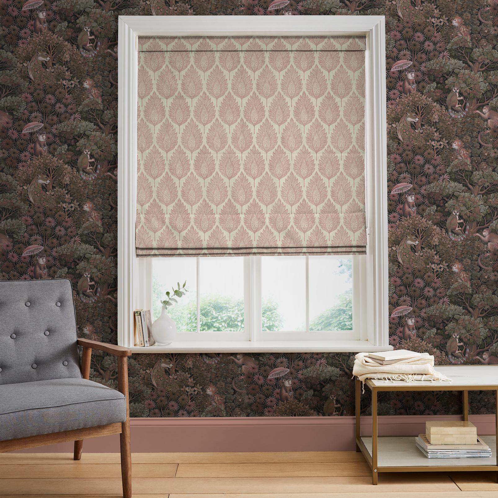 Flame Leaf Pink Roman Blind - 142546rom_ROOMSET_01.jpg