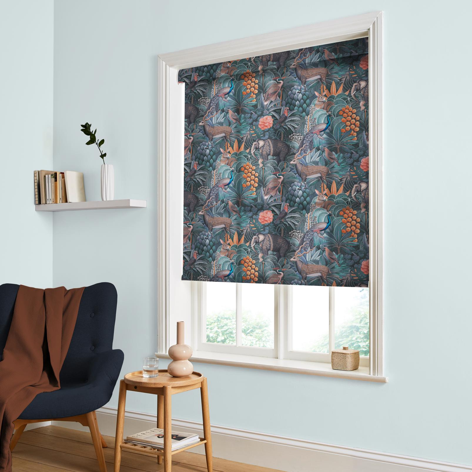 Jungle Jamboree Navy Roller Blind - 142597rol_ROOMSET_01.jpg