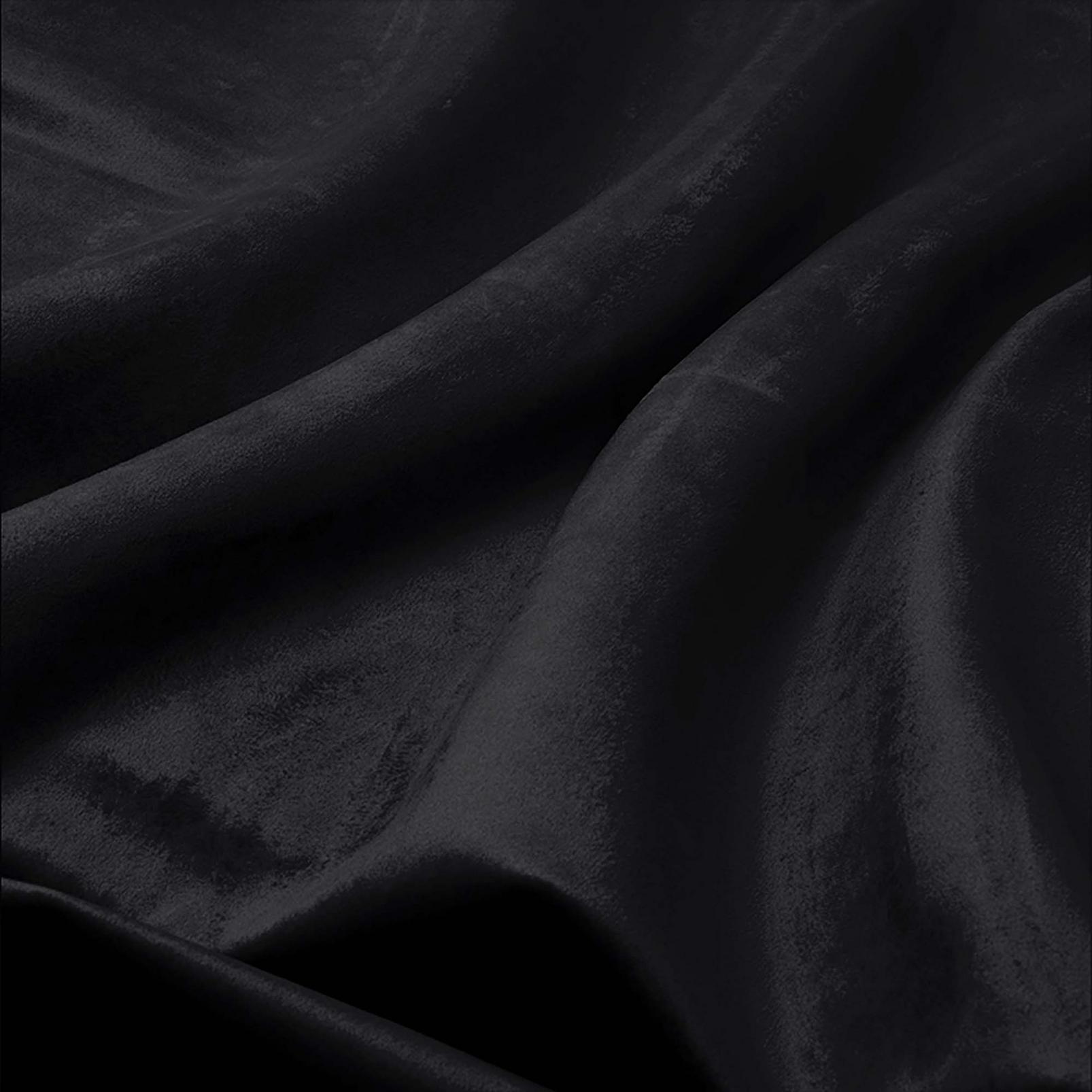Opulence Black Curtains fabric close up image