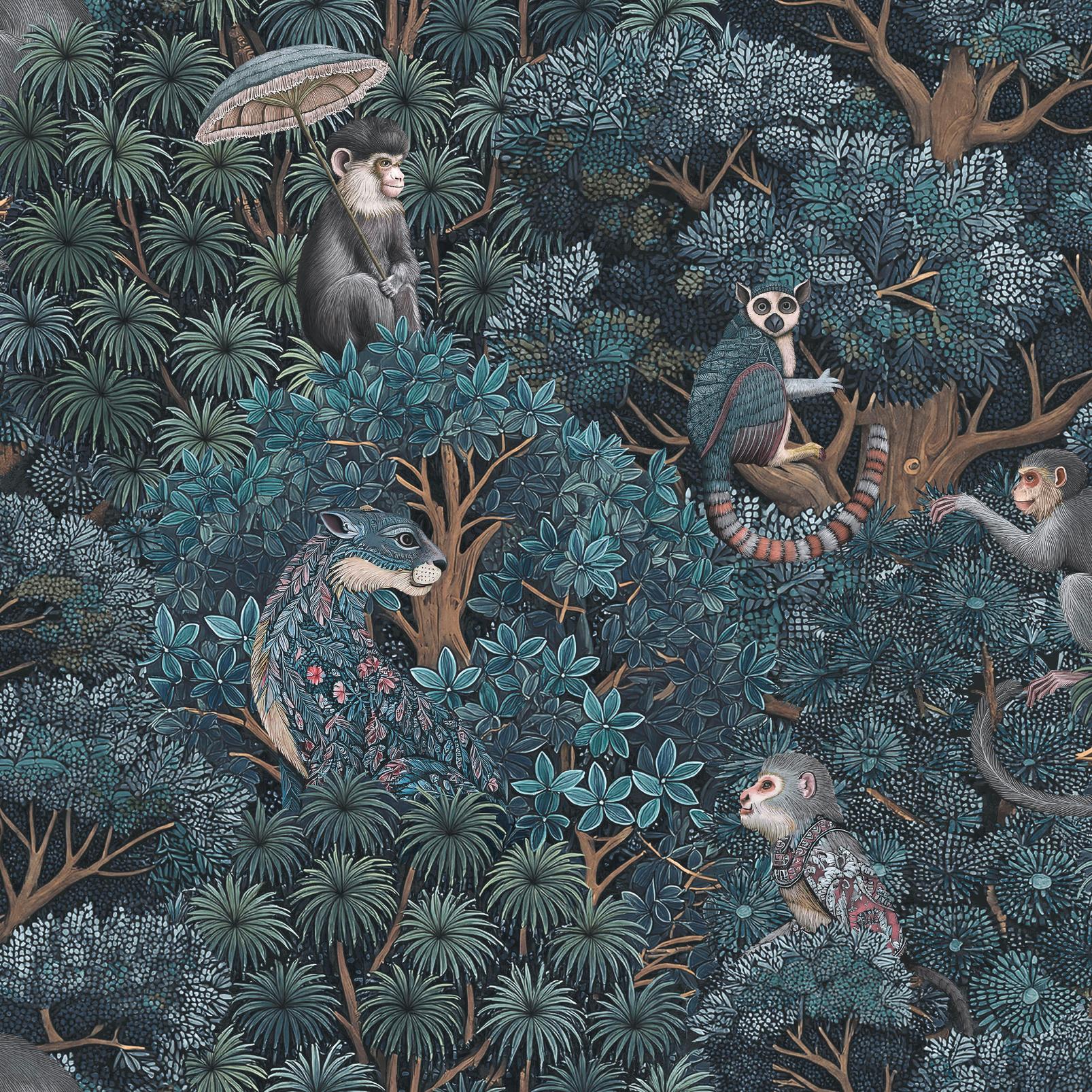 Treetop Troop Navy & Teal Wallpaper - 142313_TILE_01.jpg