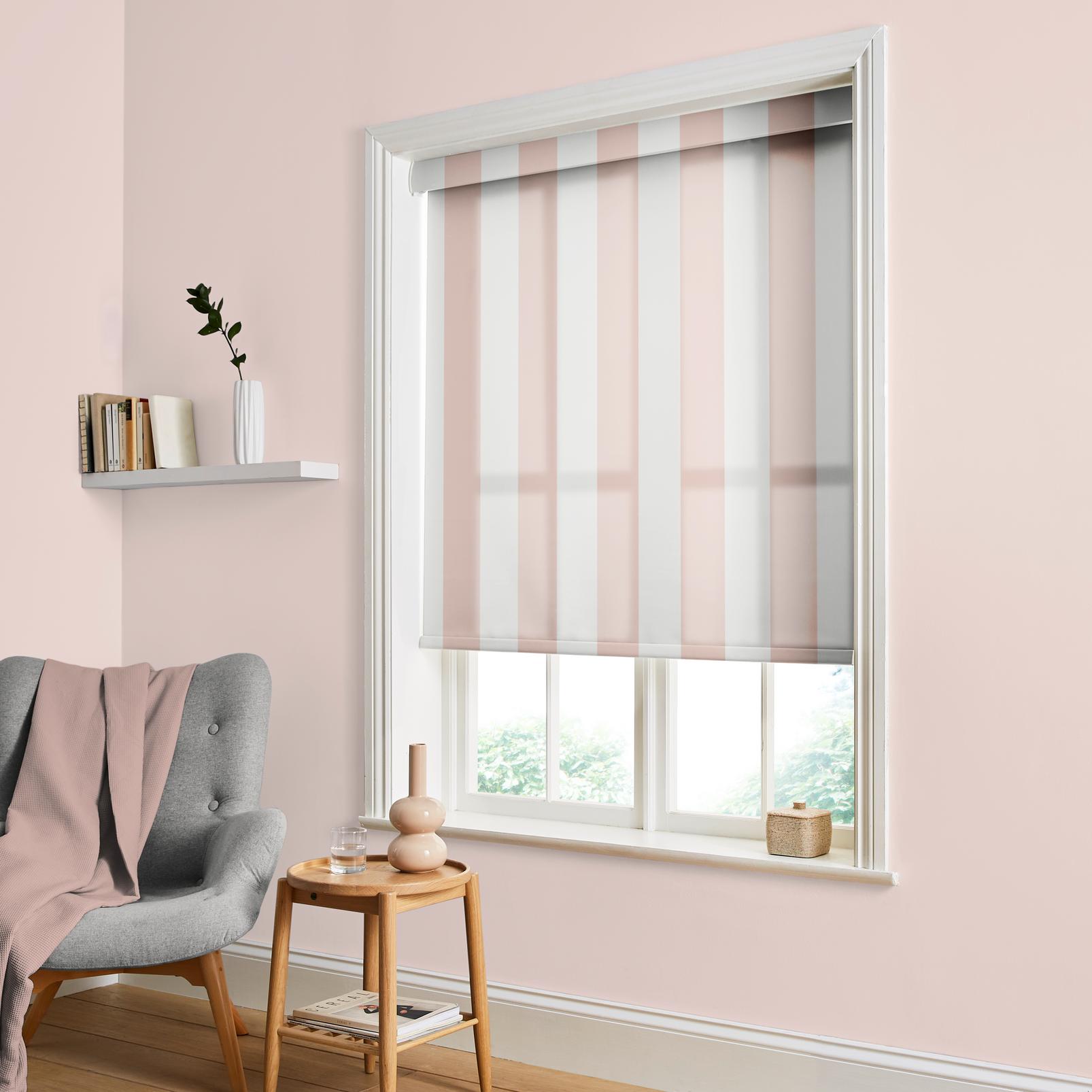 Équilibre Stripe Pink Roller Blind - 142609rol_ROOMSET_01.jpg