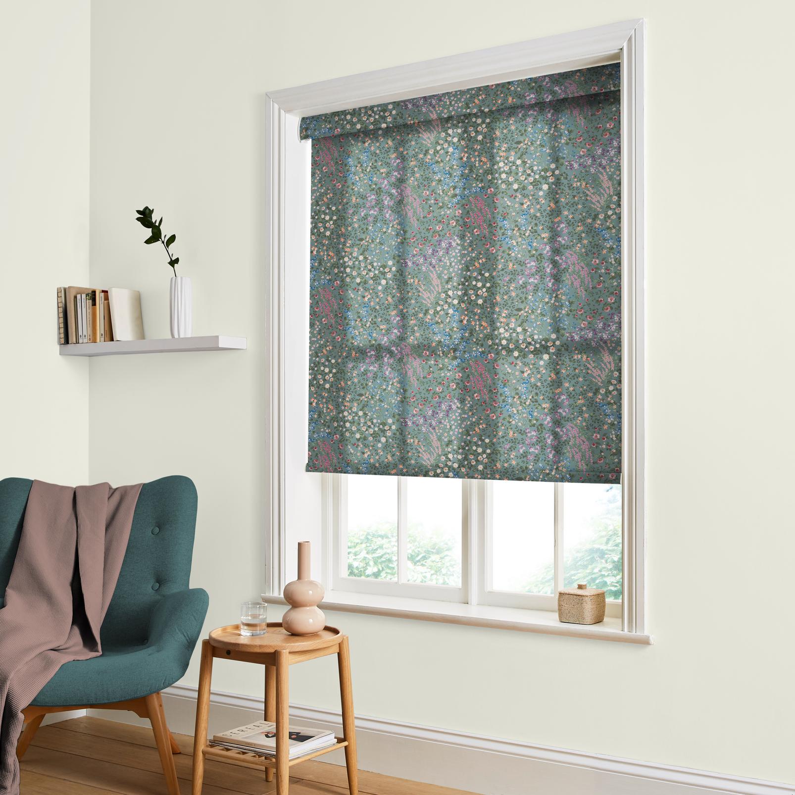 Painterly Flora Green Roller Blind - 142630rol_ROOMSET_01.jpg