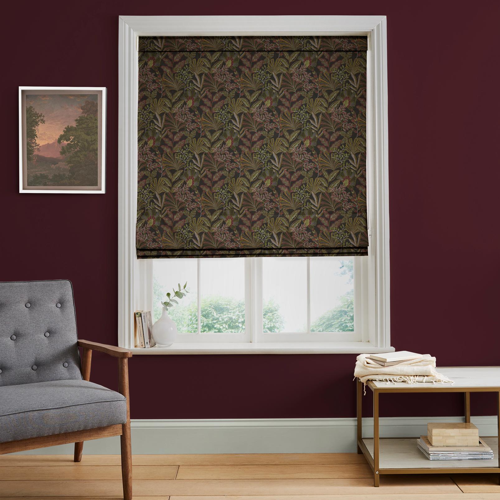 Vendura Weave Black & Damson Roman Blind - 142567rom_ROOMSET_01.jpg
