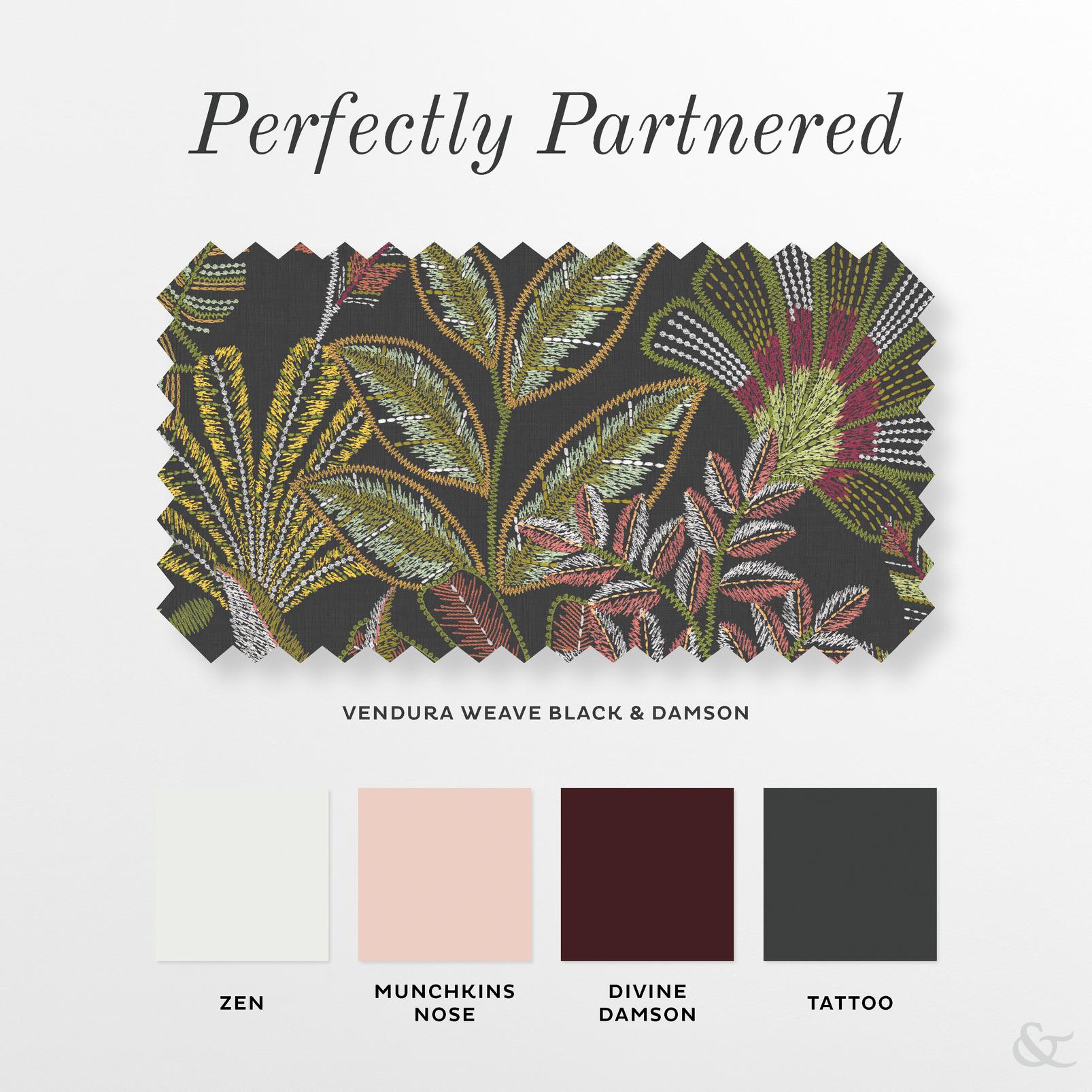 Vendura Weave Black & Damson Roman Blind - 142567rom_COORDINATES_01.jpg